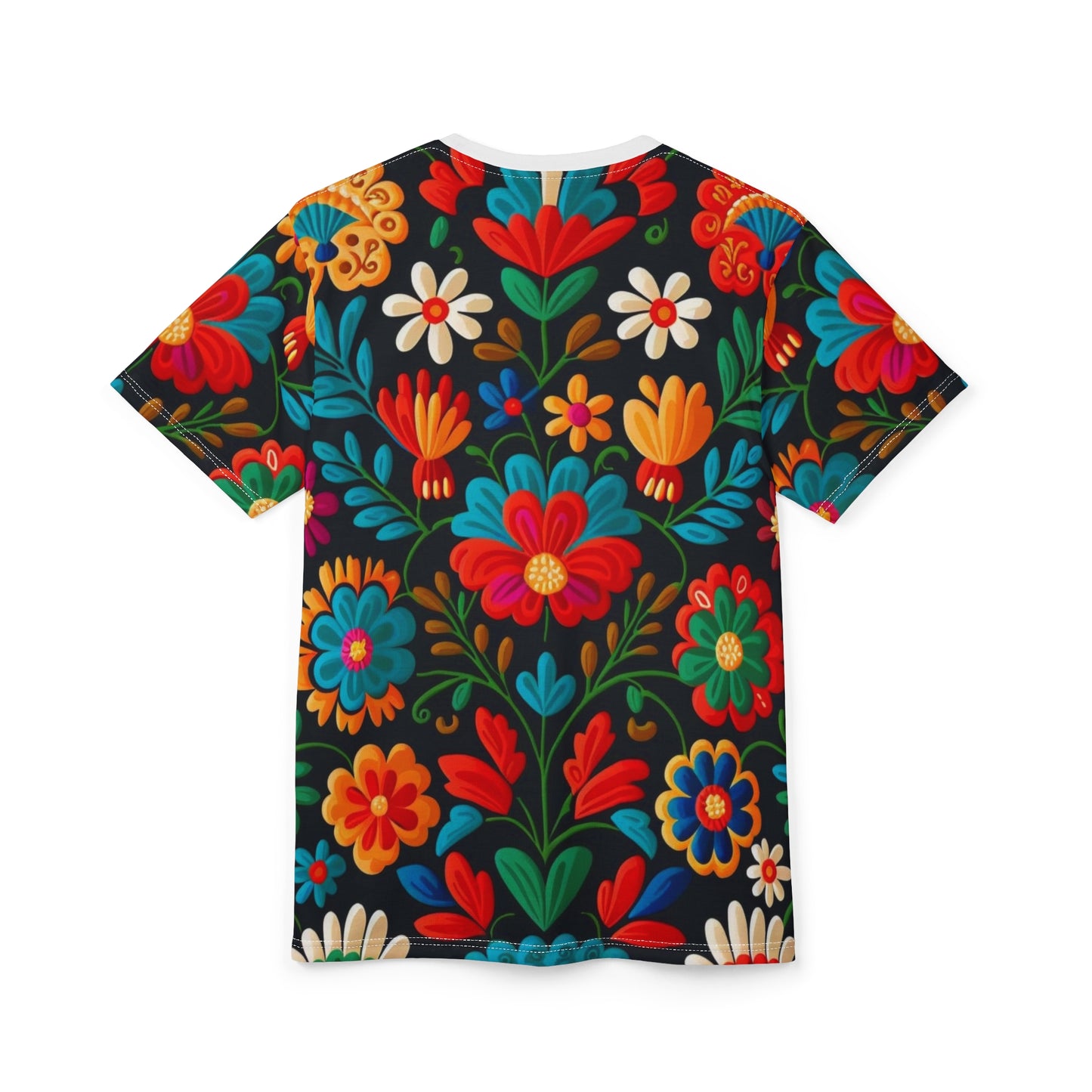 Retro Floral Folk Tee – Unisex All-Over Print
