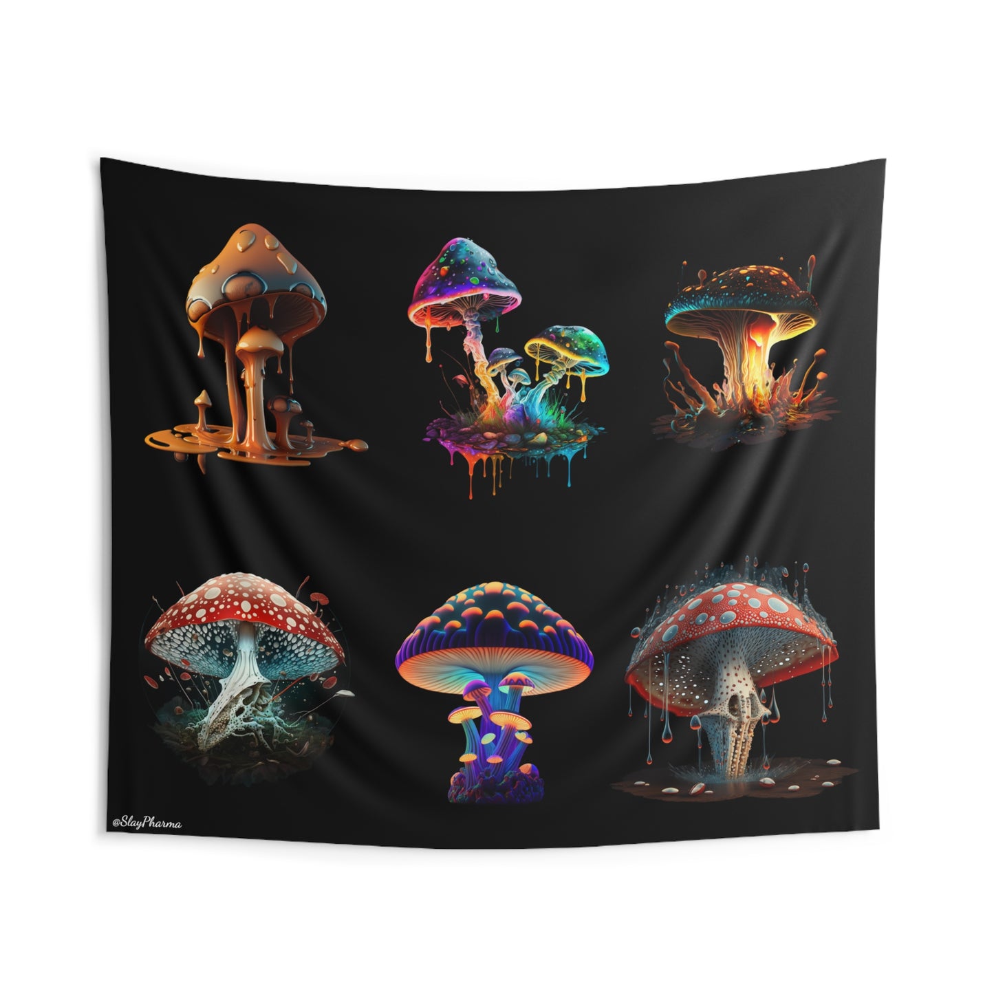Mushrooms are Life wall tapestry for home or festivals