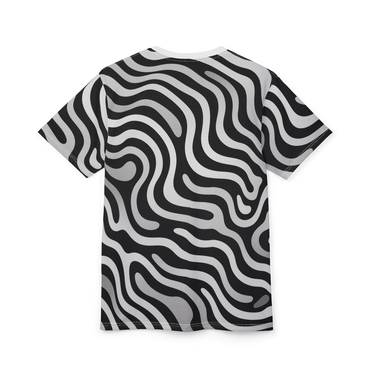 Monochrome Waves – Modern Abstract Unisex Tee