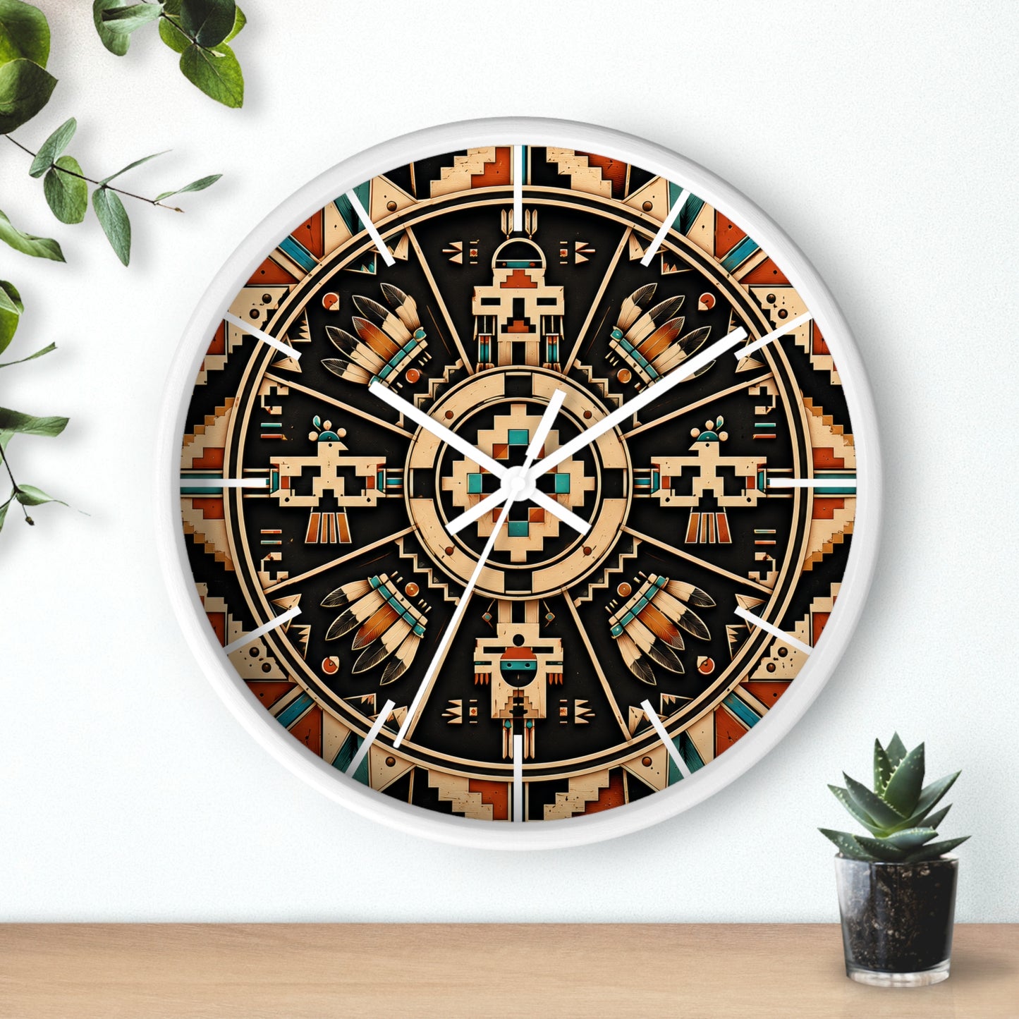Sacred Circle Kiva Symbol Wall Clock