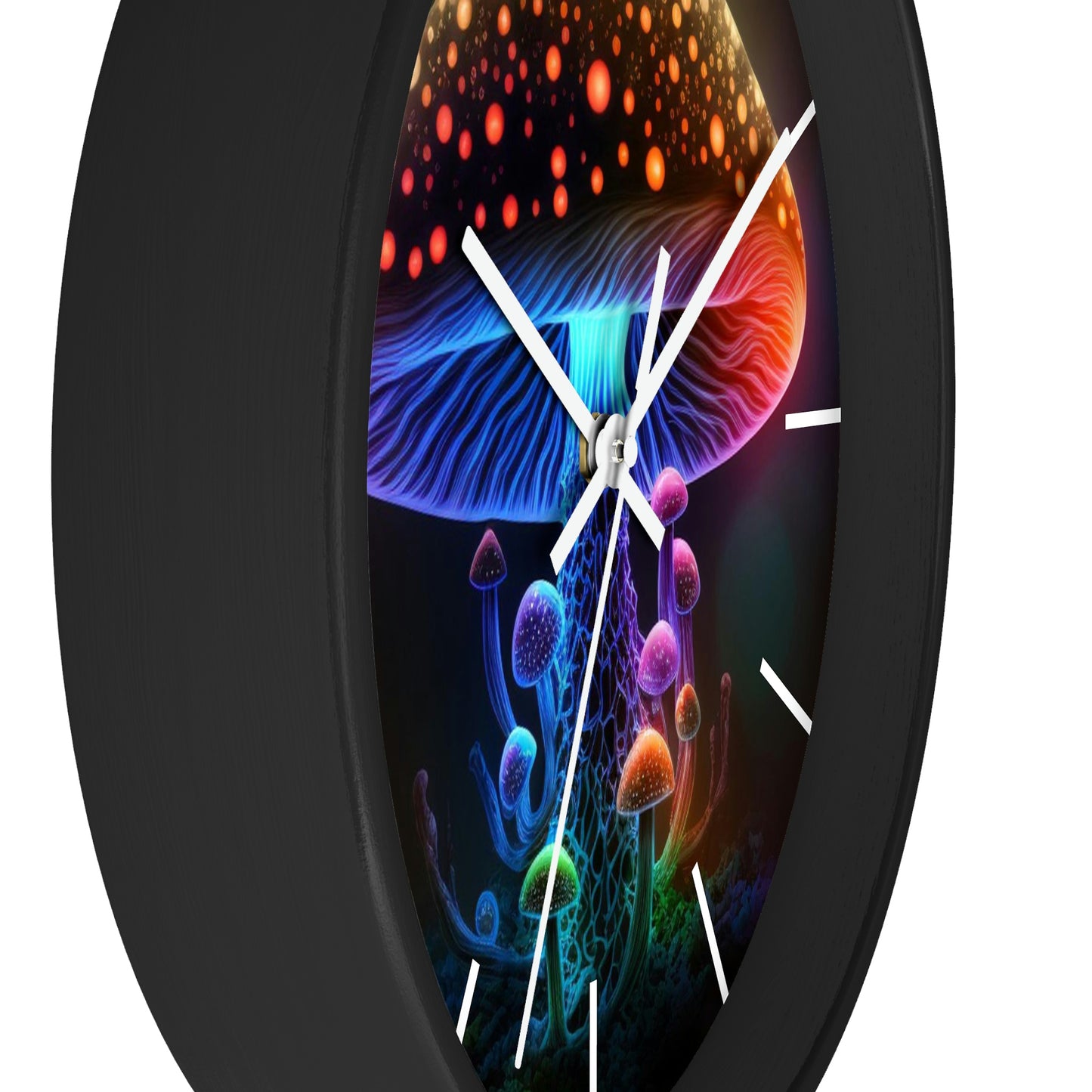Glowing Mushroom Wall Clock w/ lines