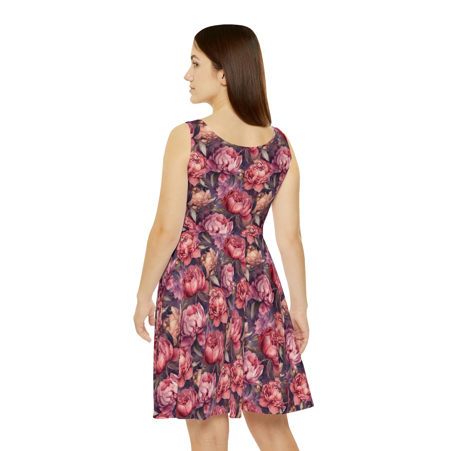 Floral Pattern Women's Skater Dress #17
