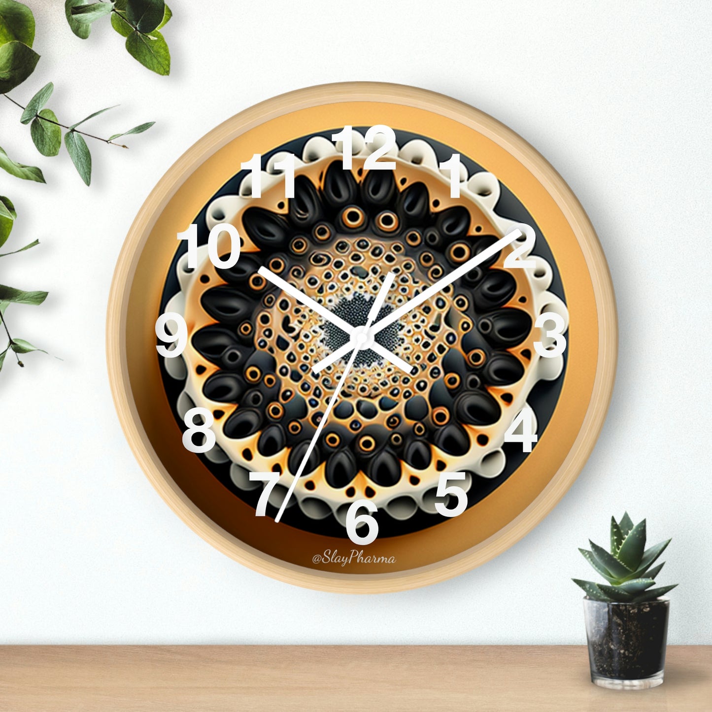 Geometric Wall Clock #7 w/ numbers