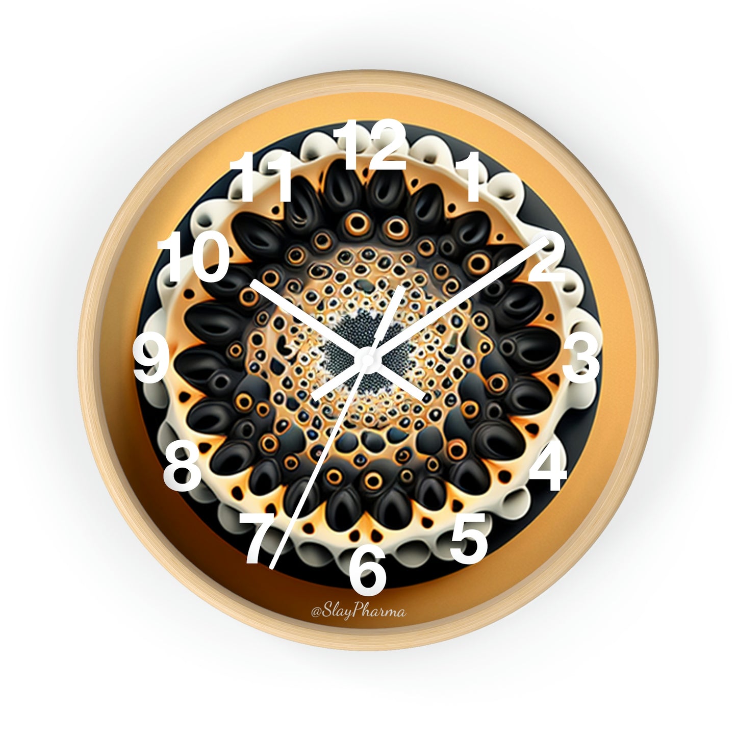 Geometric Wall Clock #7 w/ numbers