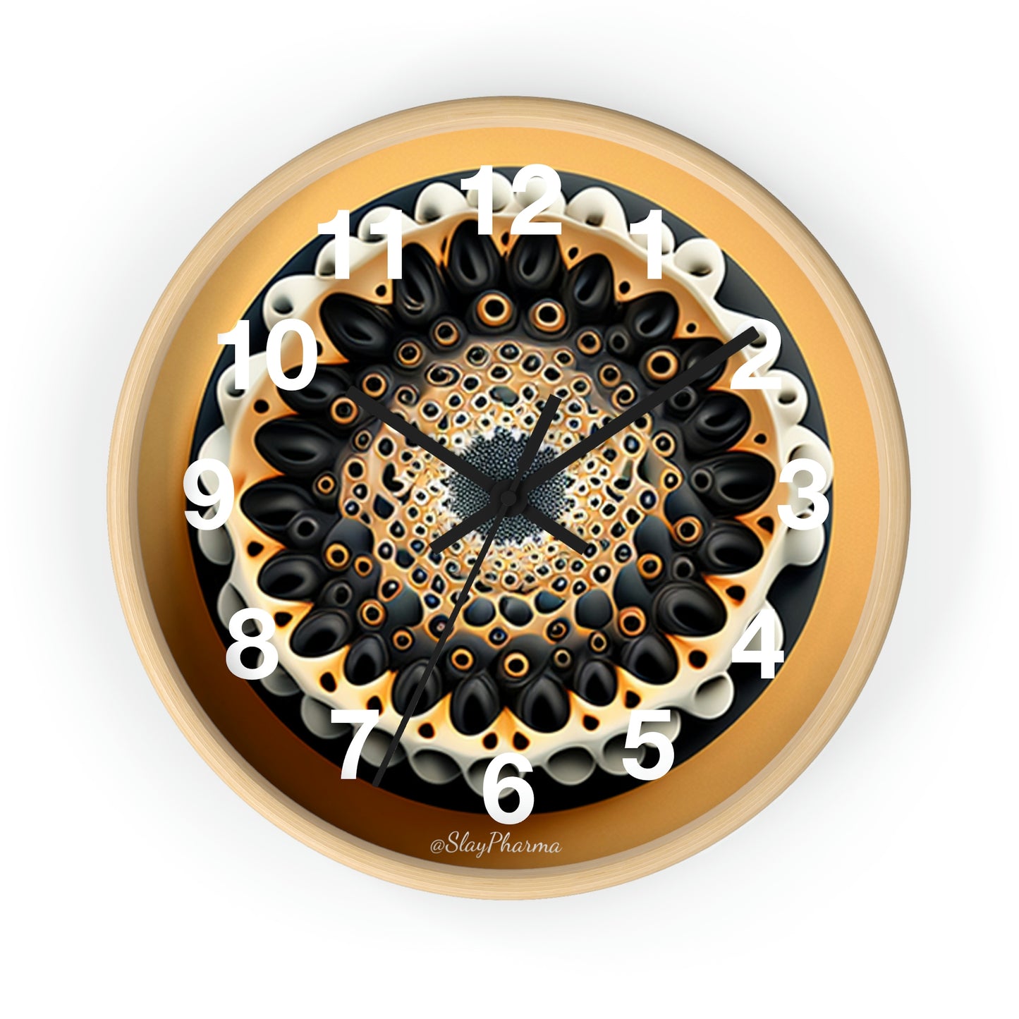 Geometric Wall Clock #7 w/ numbers