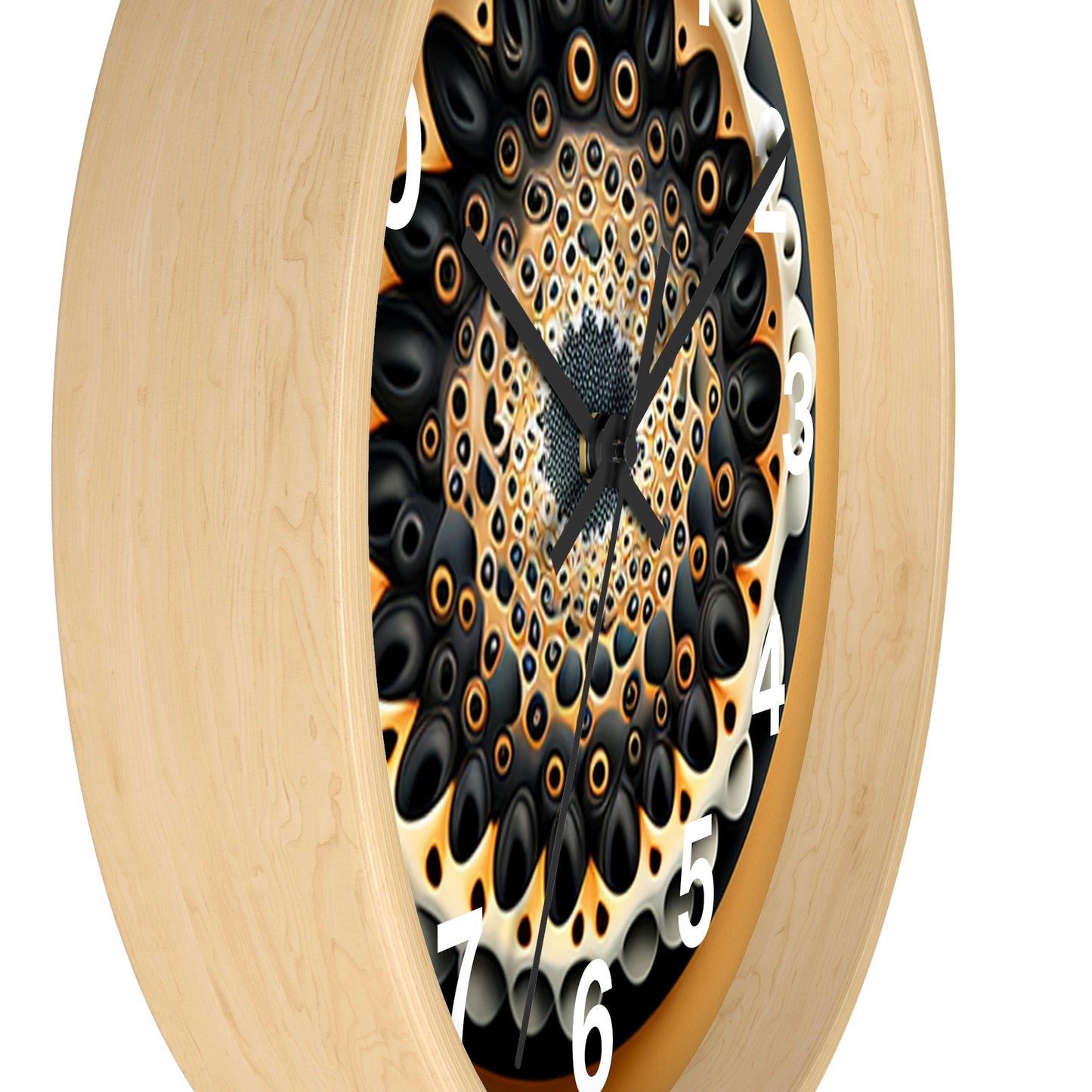 Geometric Wall Clock #7 w/ numbers