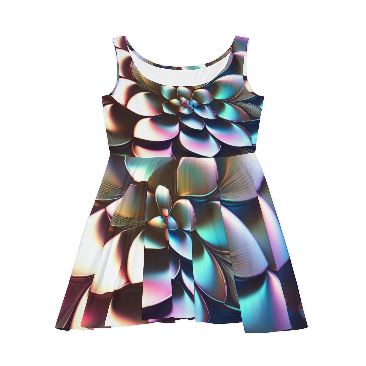 Floral Pattern Women's Skater Dress #27
