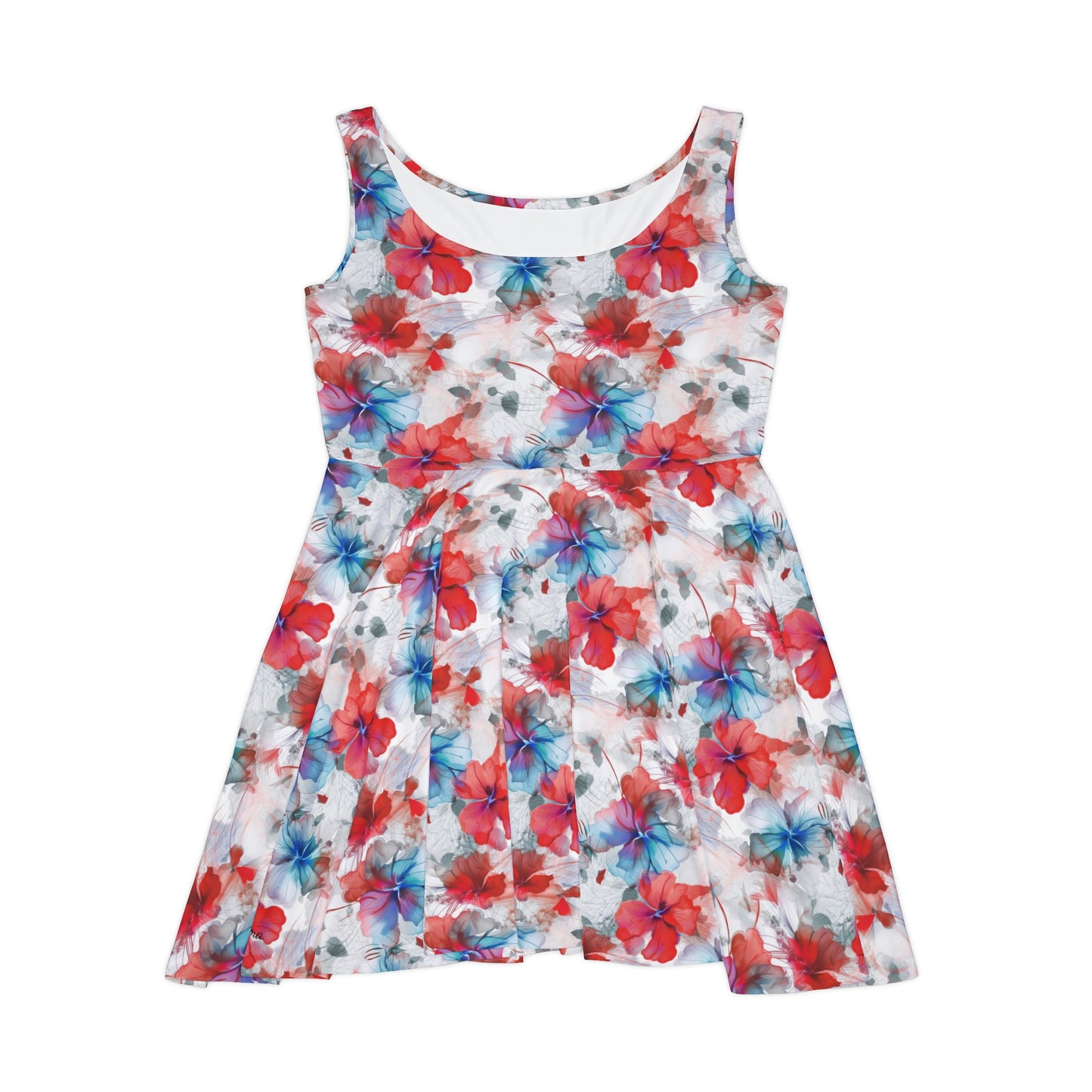 Floral Pattern Women's Skater Dress #7