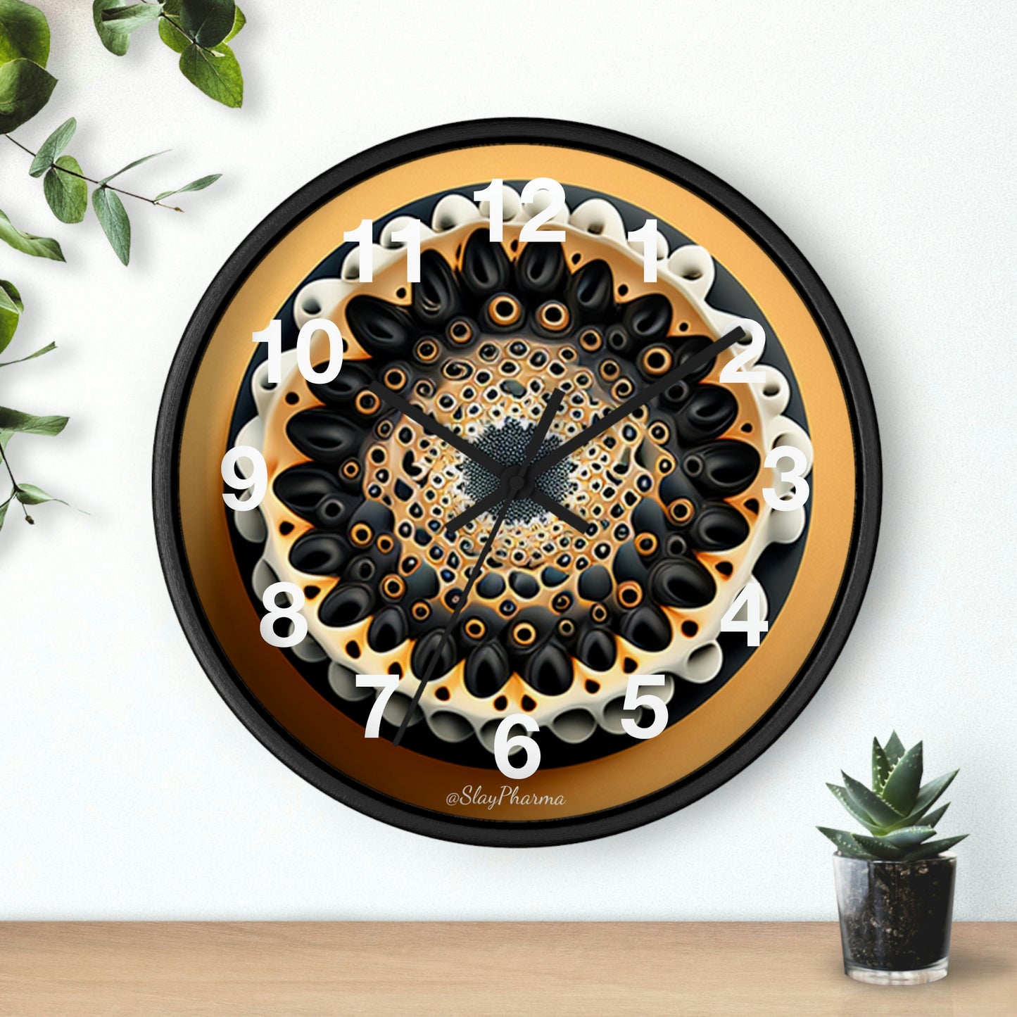 Geometric Wall Clock #7 w/ numbers
