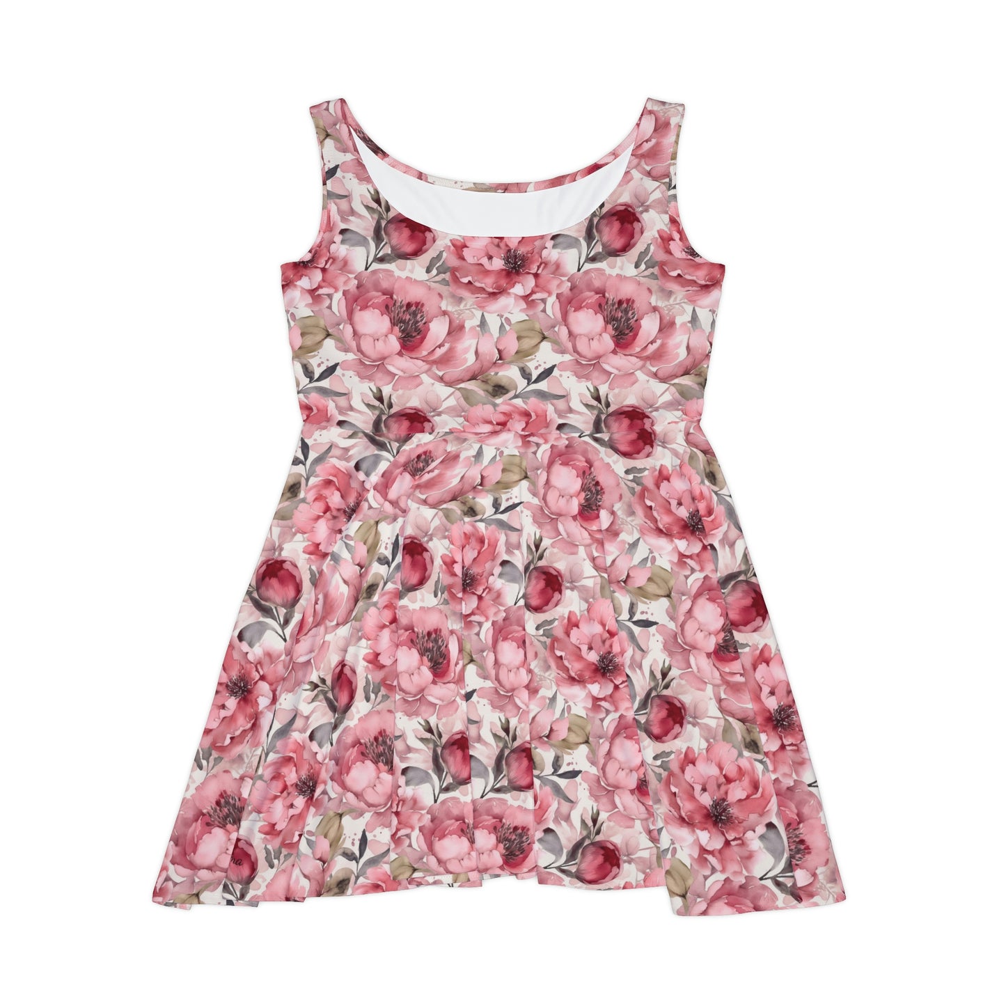 Floral Pattern Women's Skater Dress #14