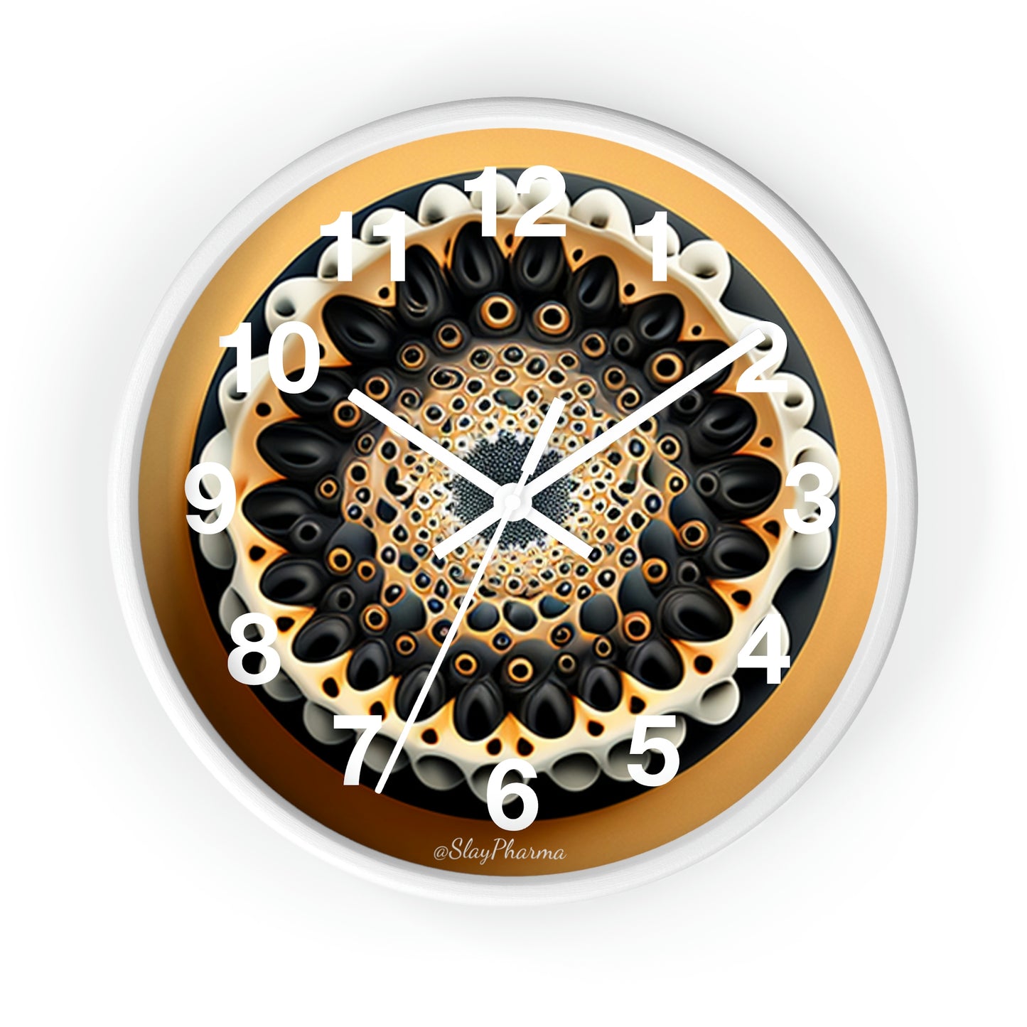Geometric Wall Clock #7 w/ numbers