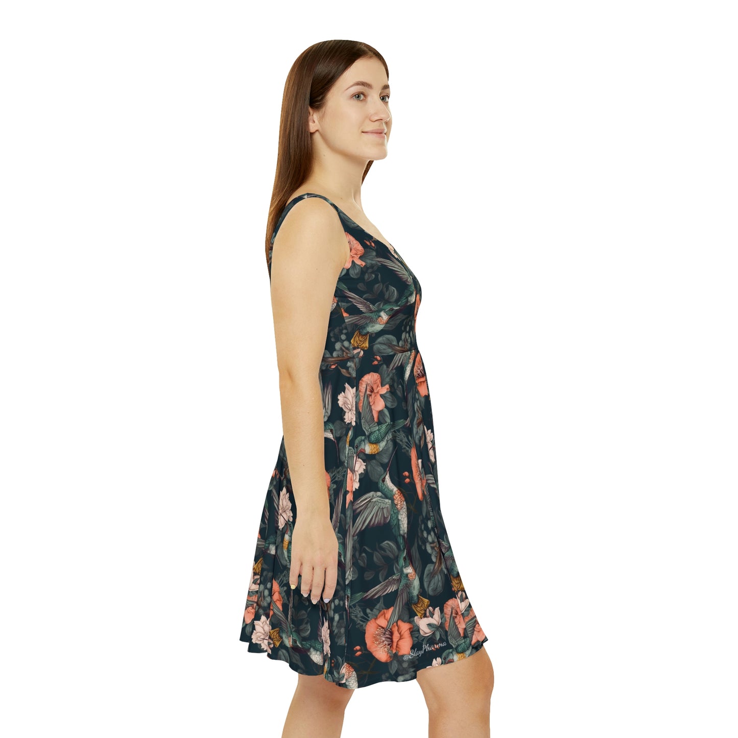 Floral Pattern Women's Skater Dress #21
