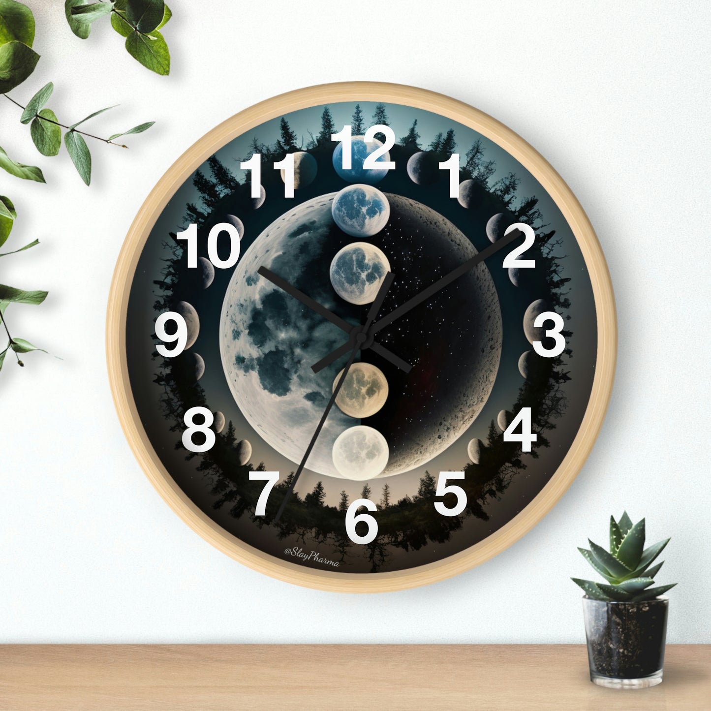 Lunar Dreams Wall Clock #2 w/ numbers