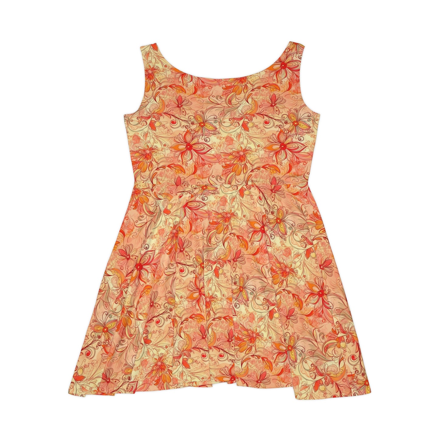 Floral Pattern Women's Skater Dress #5