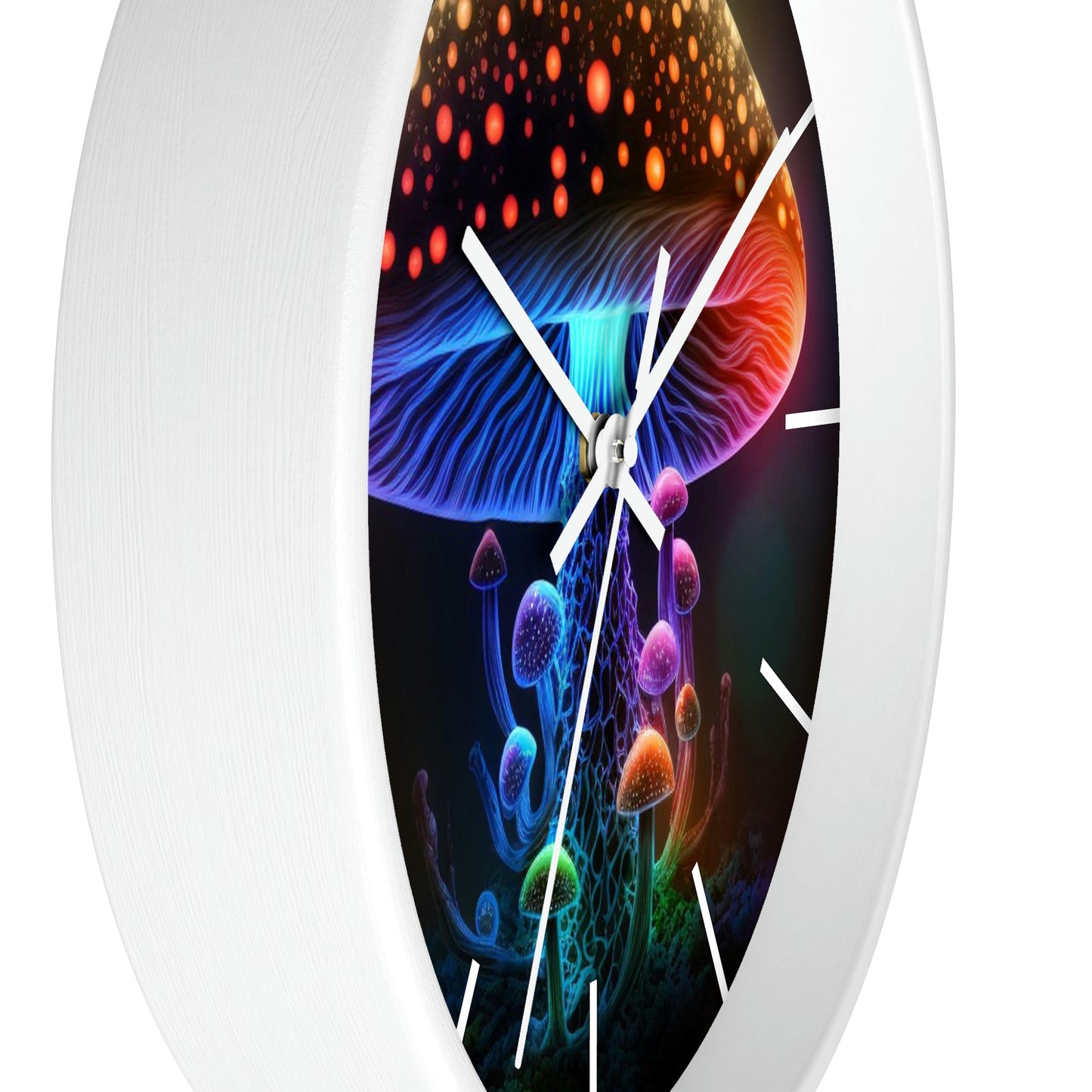 Glowing Mushroom Wall Clock w/ lines