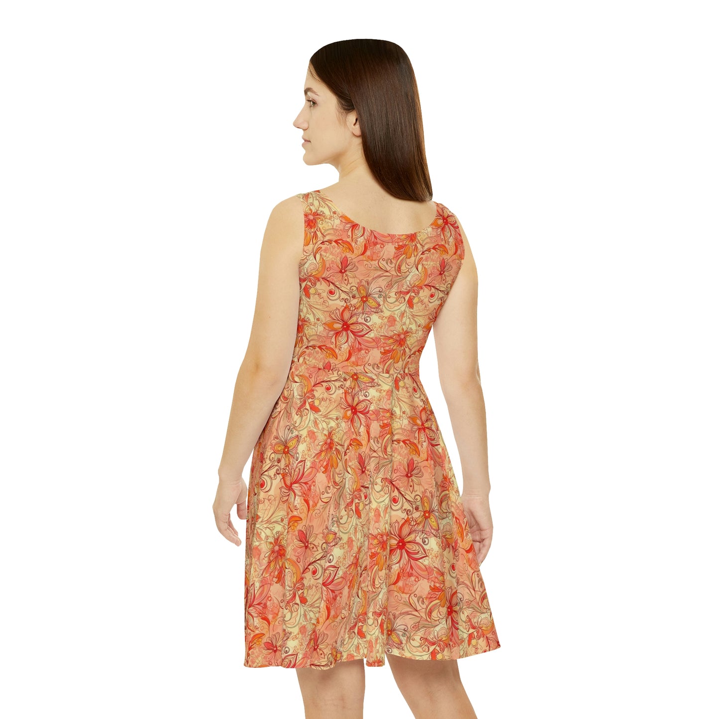 Floral Pattern Women's Skater Dress #5