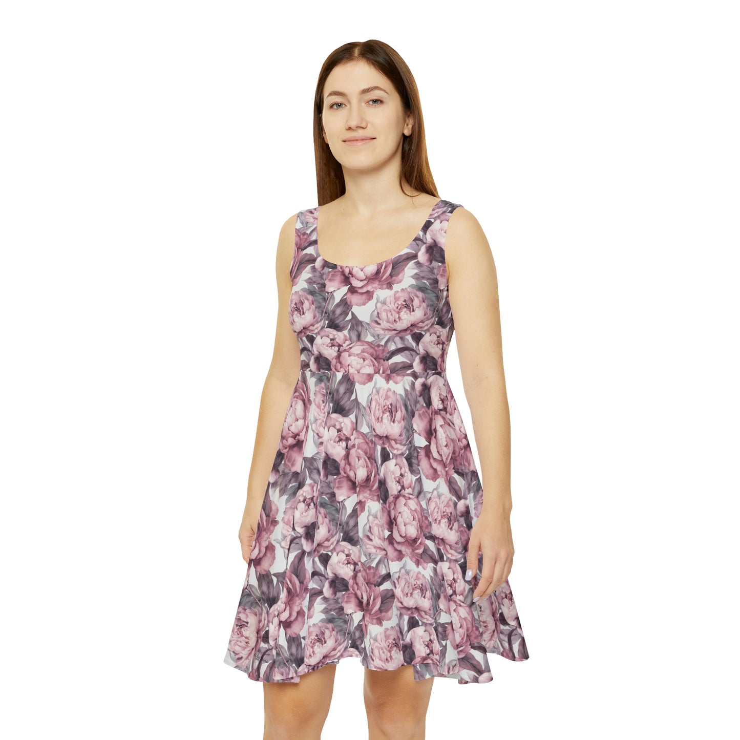 Floral Pattern Women's Skater Dress #17