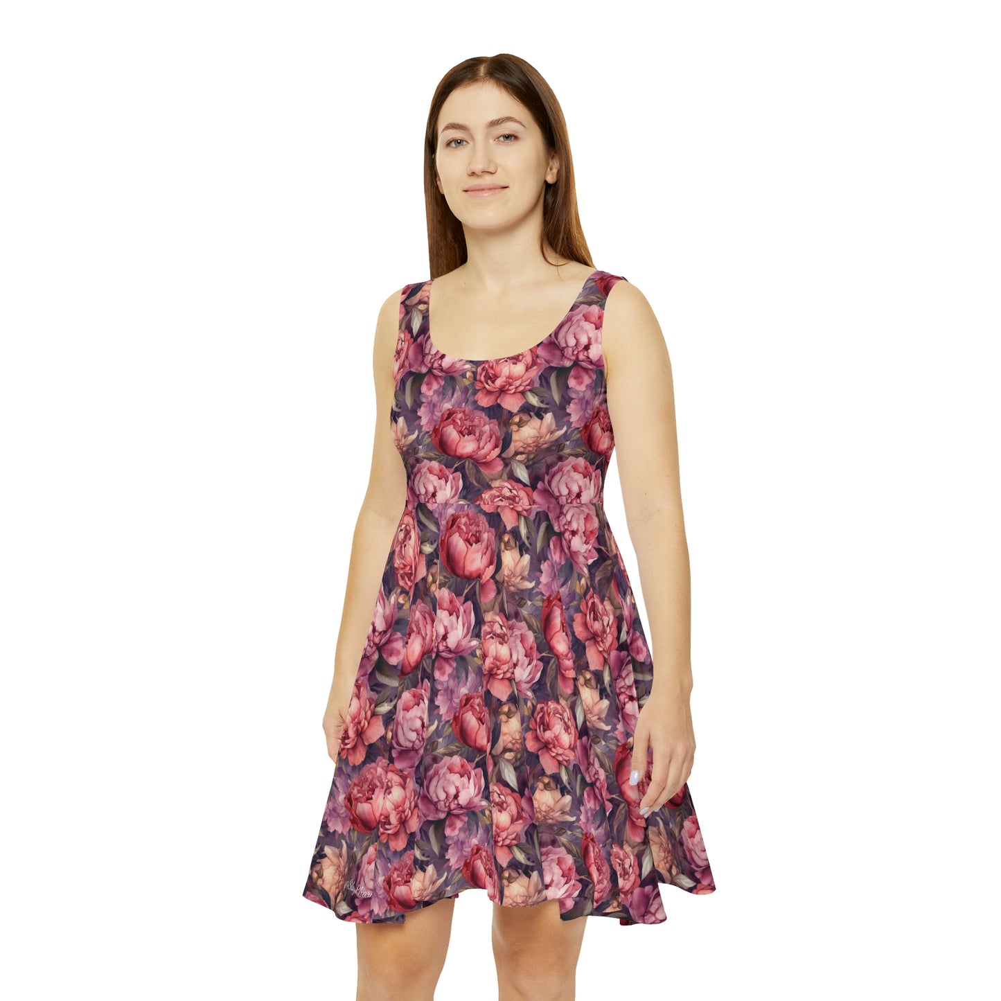 Floral Pattern Women's Skater Dress #17