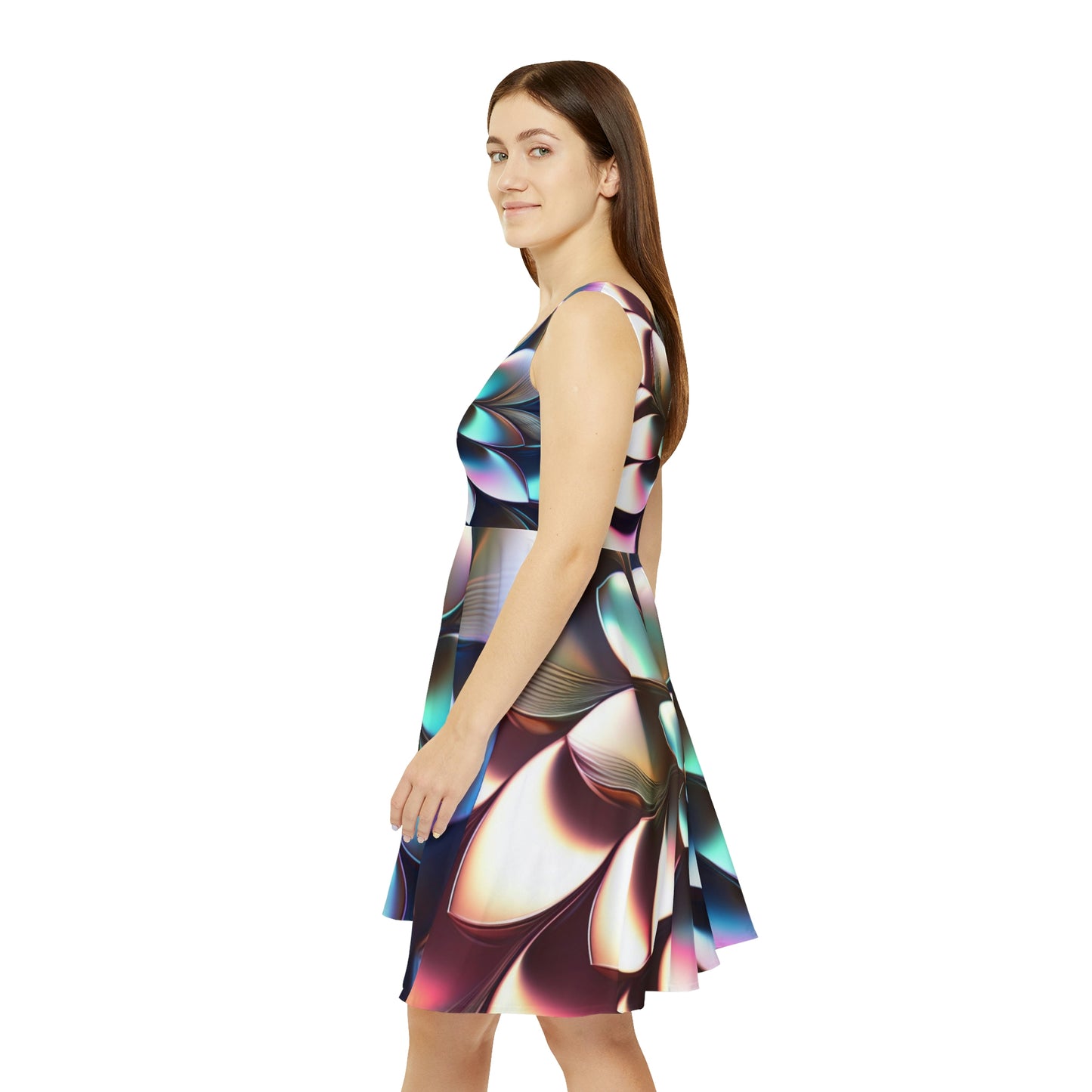 Floral Pattern Women's Skater Dress #27