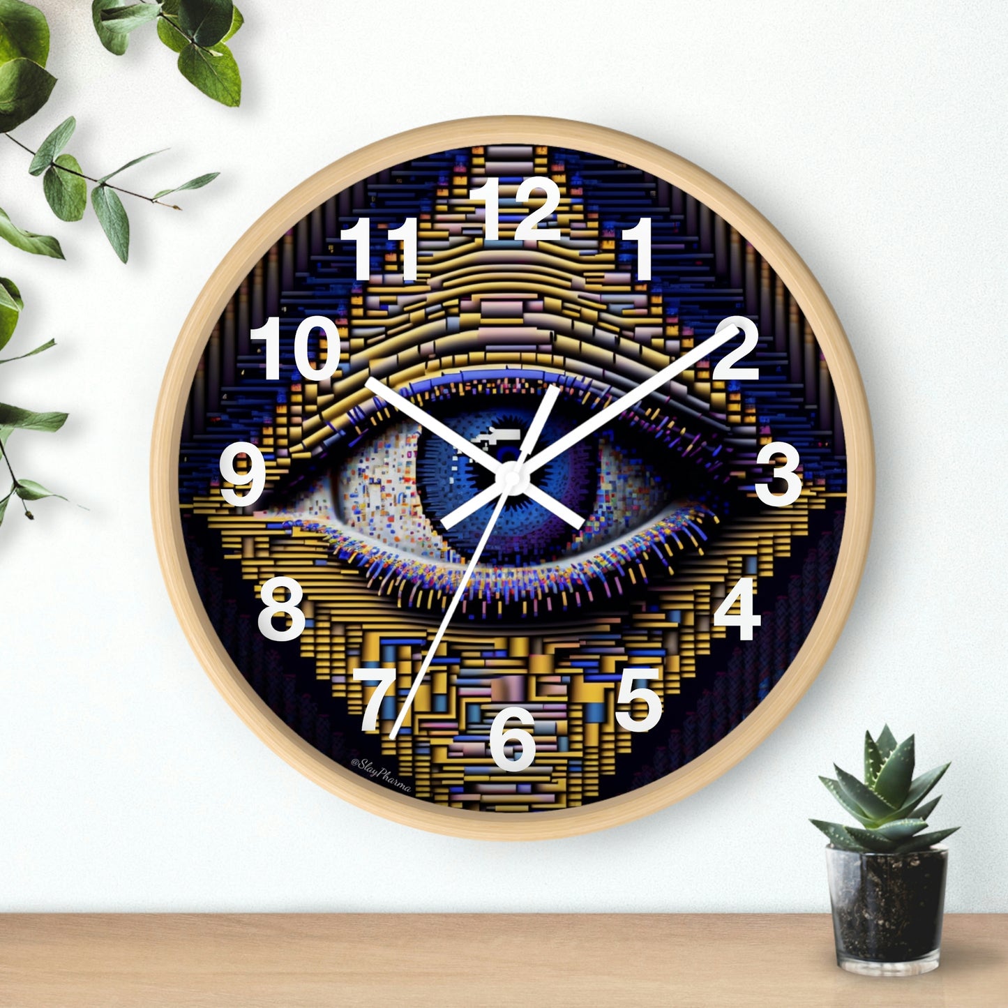 All Seeing Eye Wall Clock #4 w/ numbers