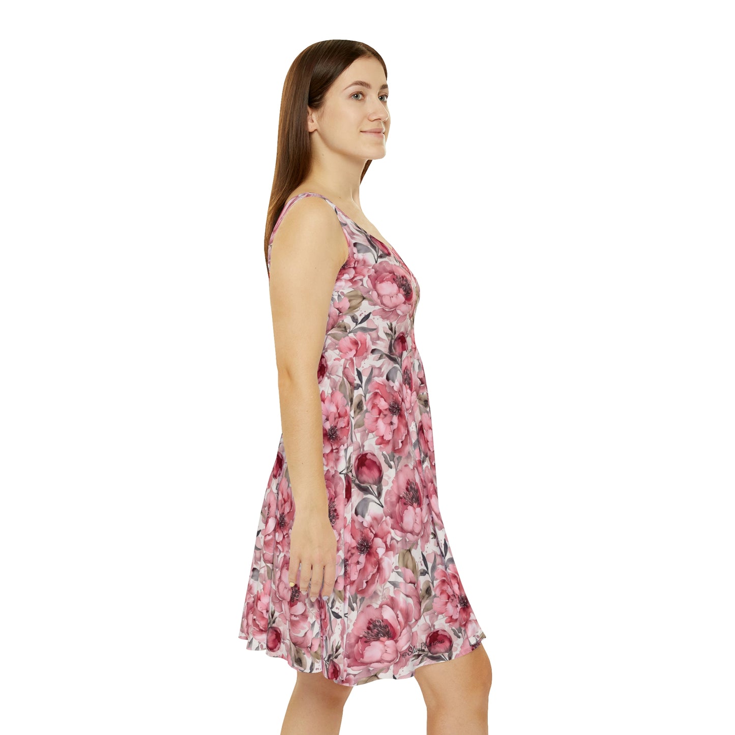 Floral Pattern Women's Skater Dress #14