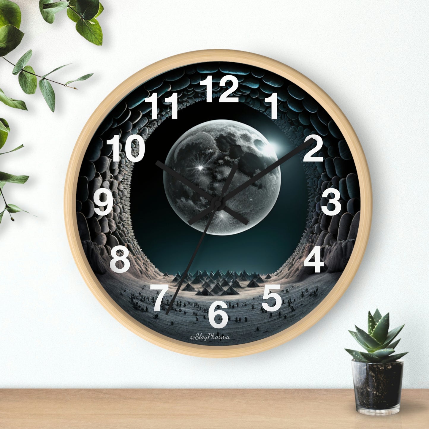Lunar dreams Wall Clock w/ numbers