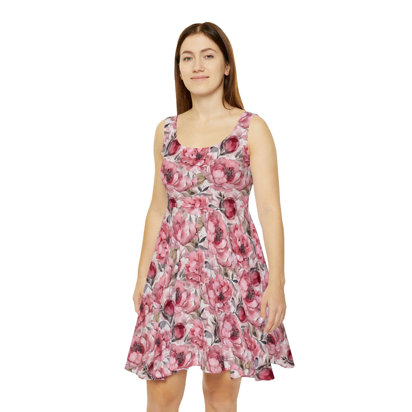 Floral Pattern Women's Skater Dress #14