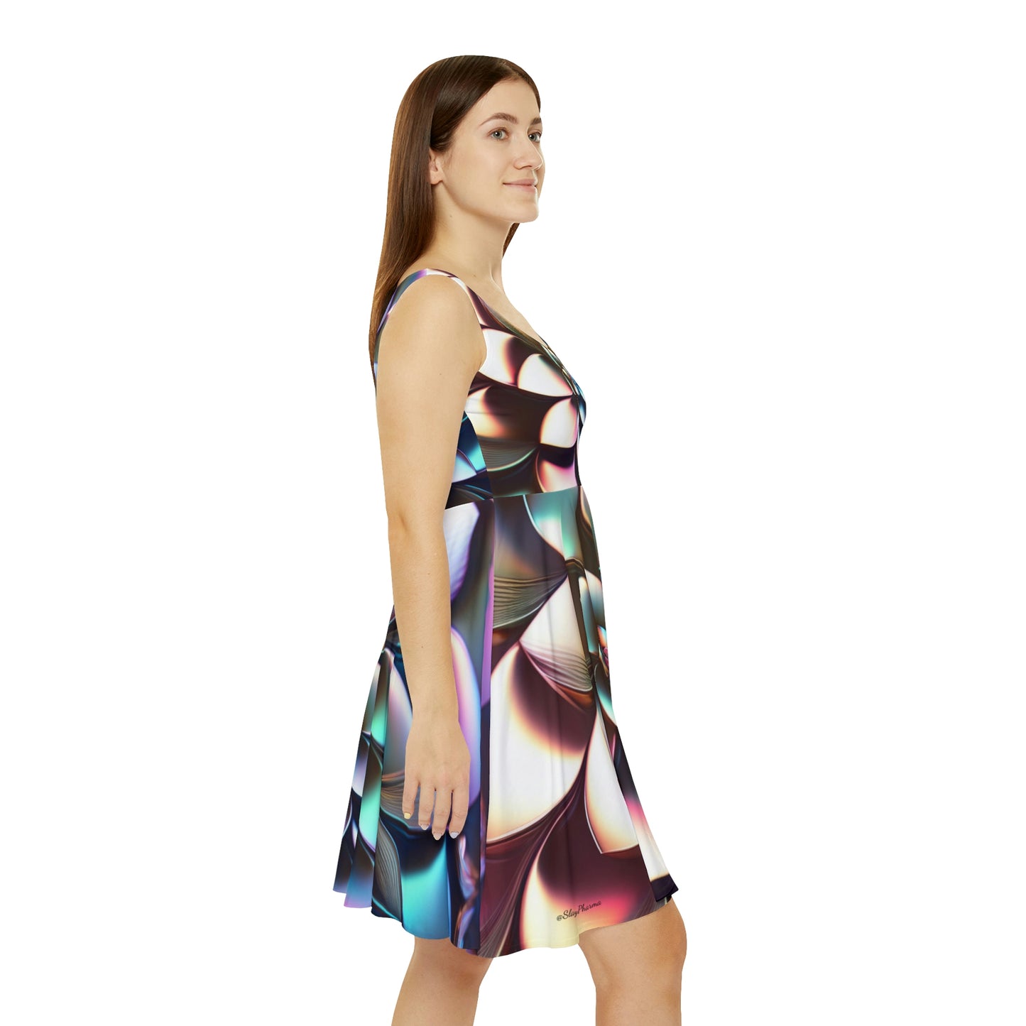 Floral Pattern Women's Skater Dress #27