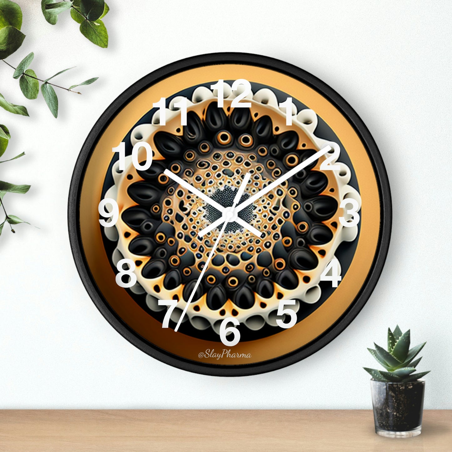 Geometric Wall Clock #7 w/ numbers