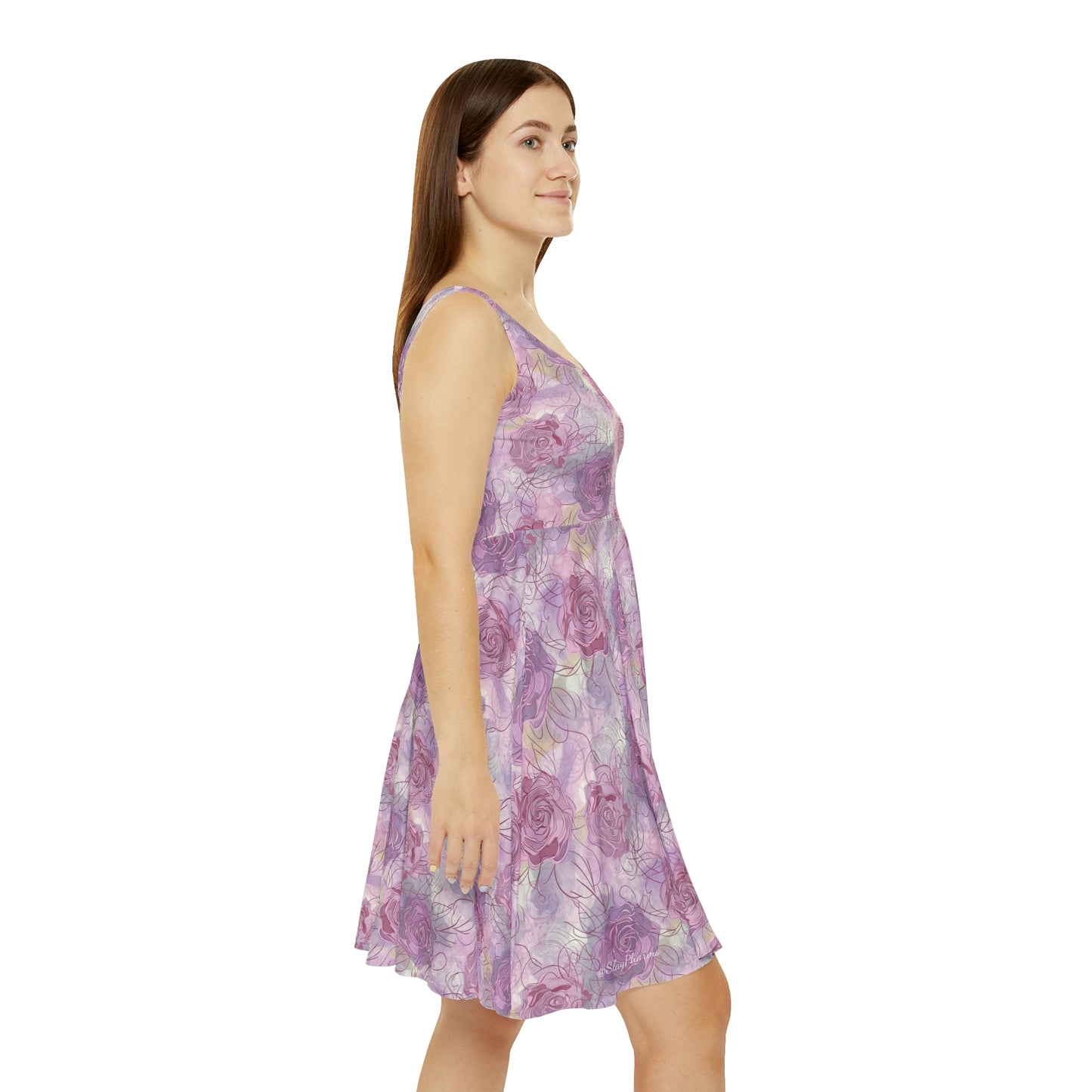 Floral Pattern Women's Skater Dress #6