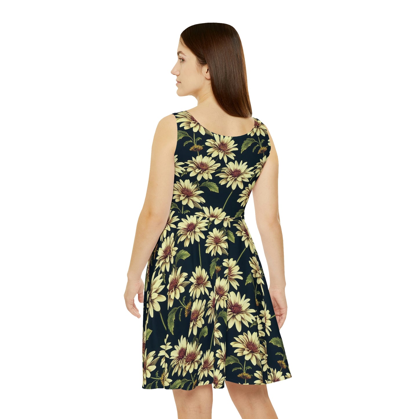 Floral Pattern Women's Skater Dress #26