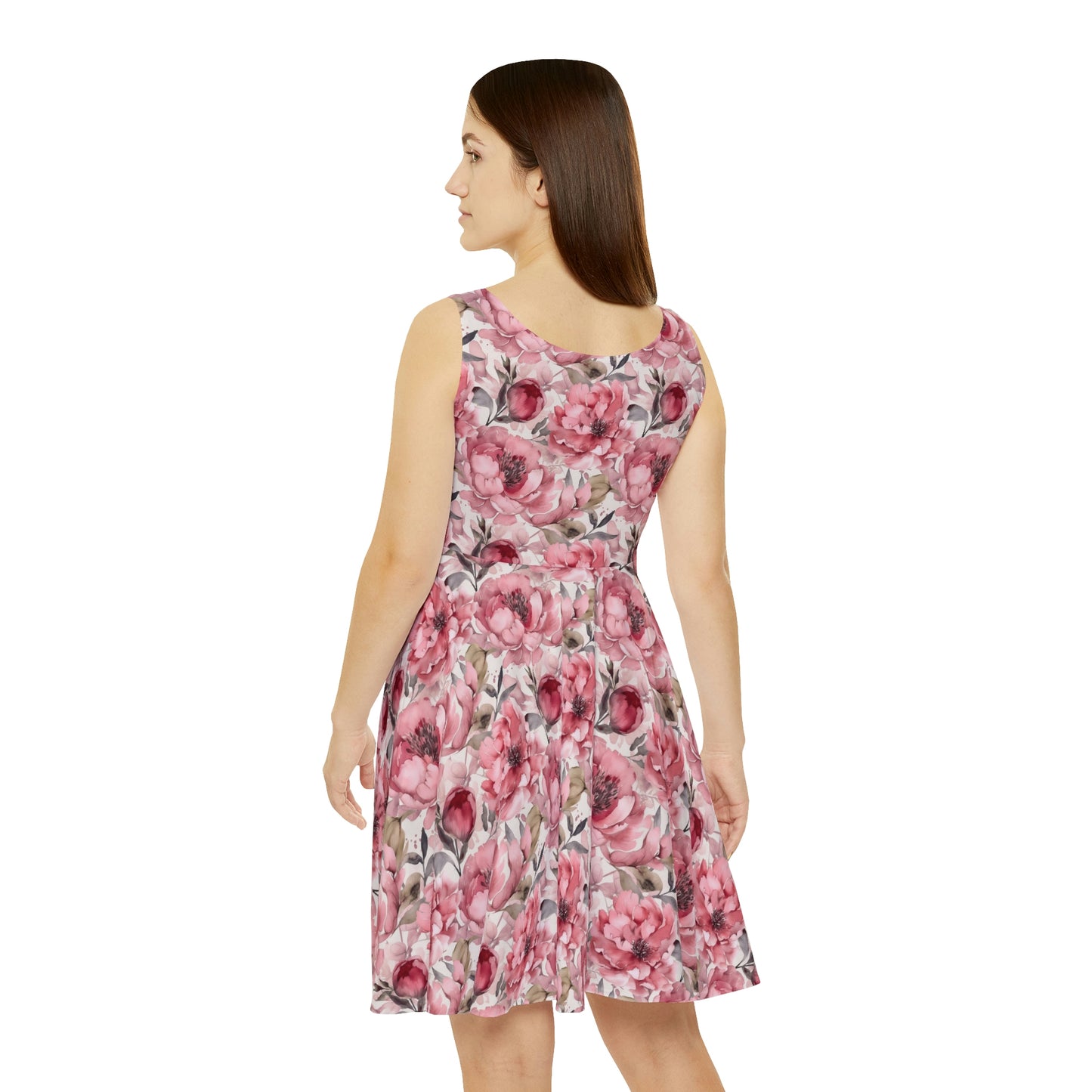 Floral Pattern Women's Skater Dress #14