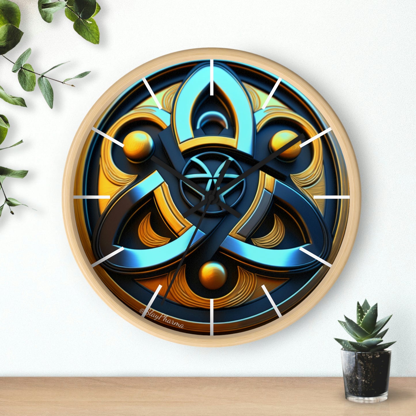 Trinity Wall Clock #1 w/ lines