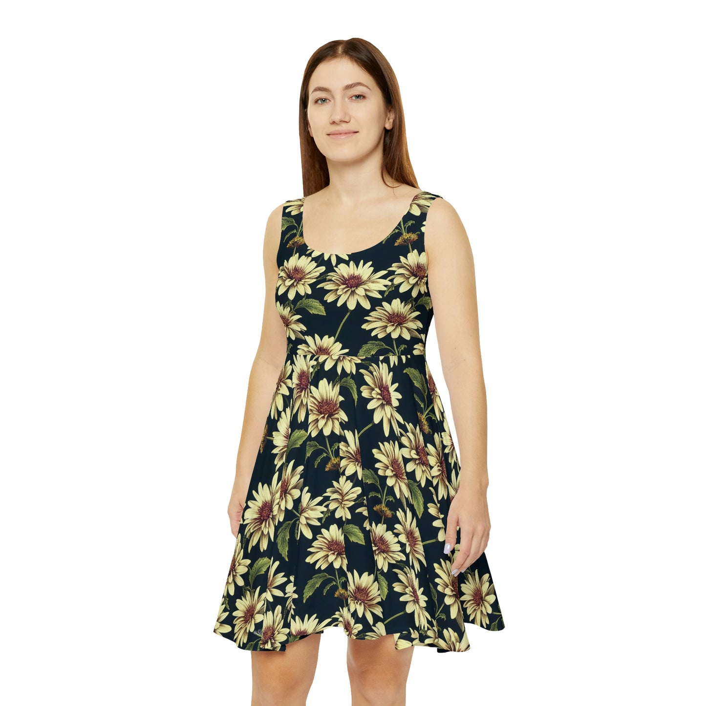 Floral Pattern Women's Skater Dress #26