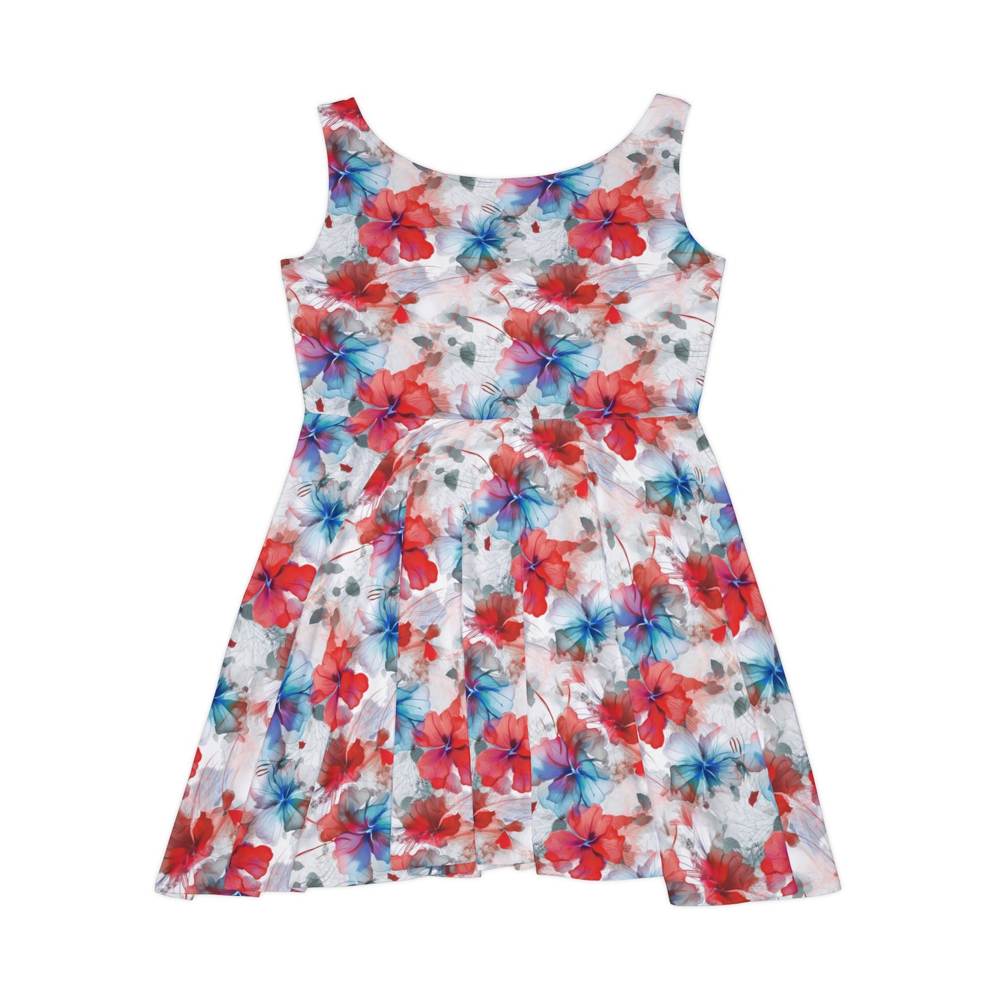 Floral Pattern Women's Skater Dress #7