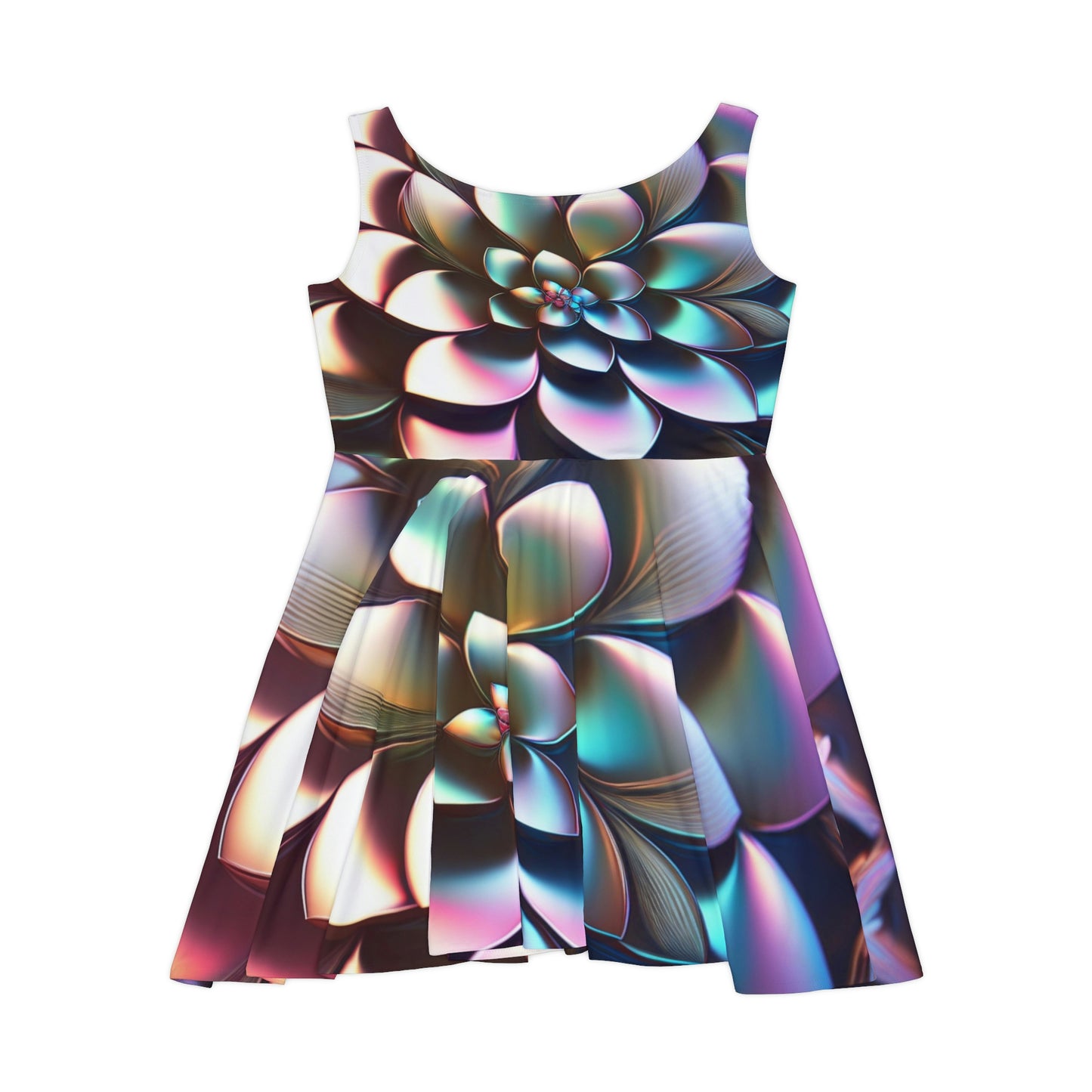 Floral Pattern Women's Skater Dress #27
