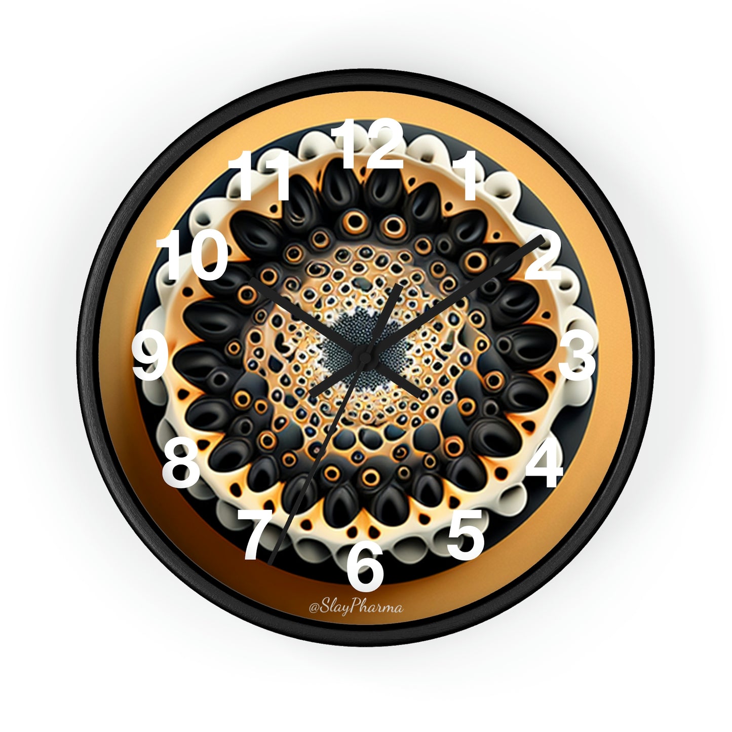 Geometric Wall Clock #7 w/ numbers