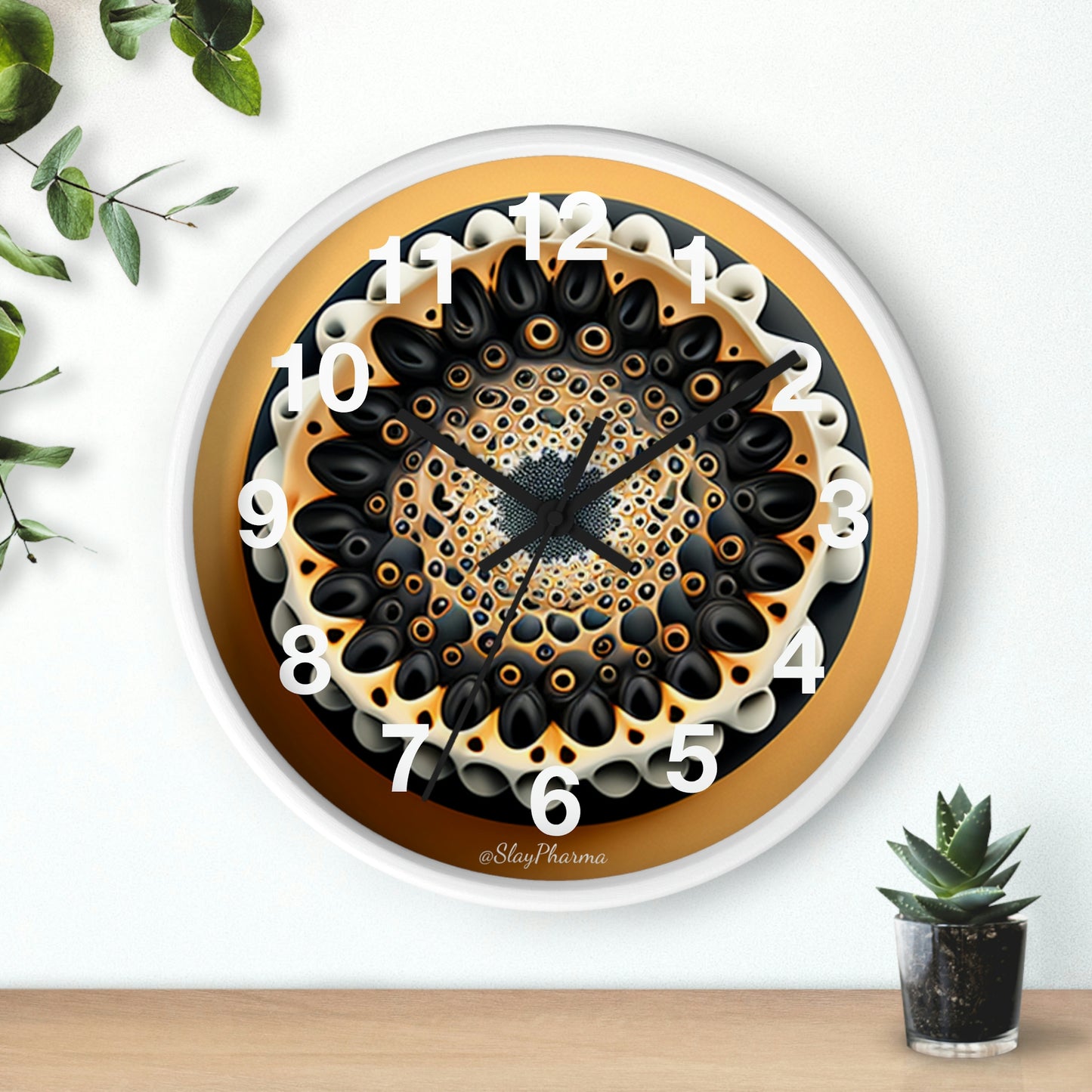 Geometric Wall Clock #7 w/ numbers