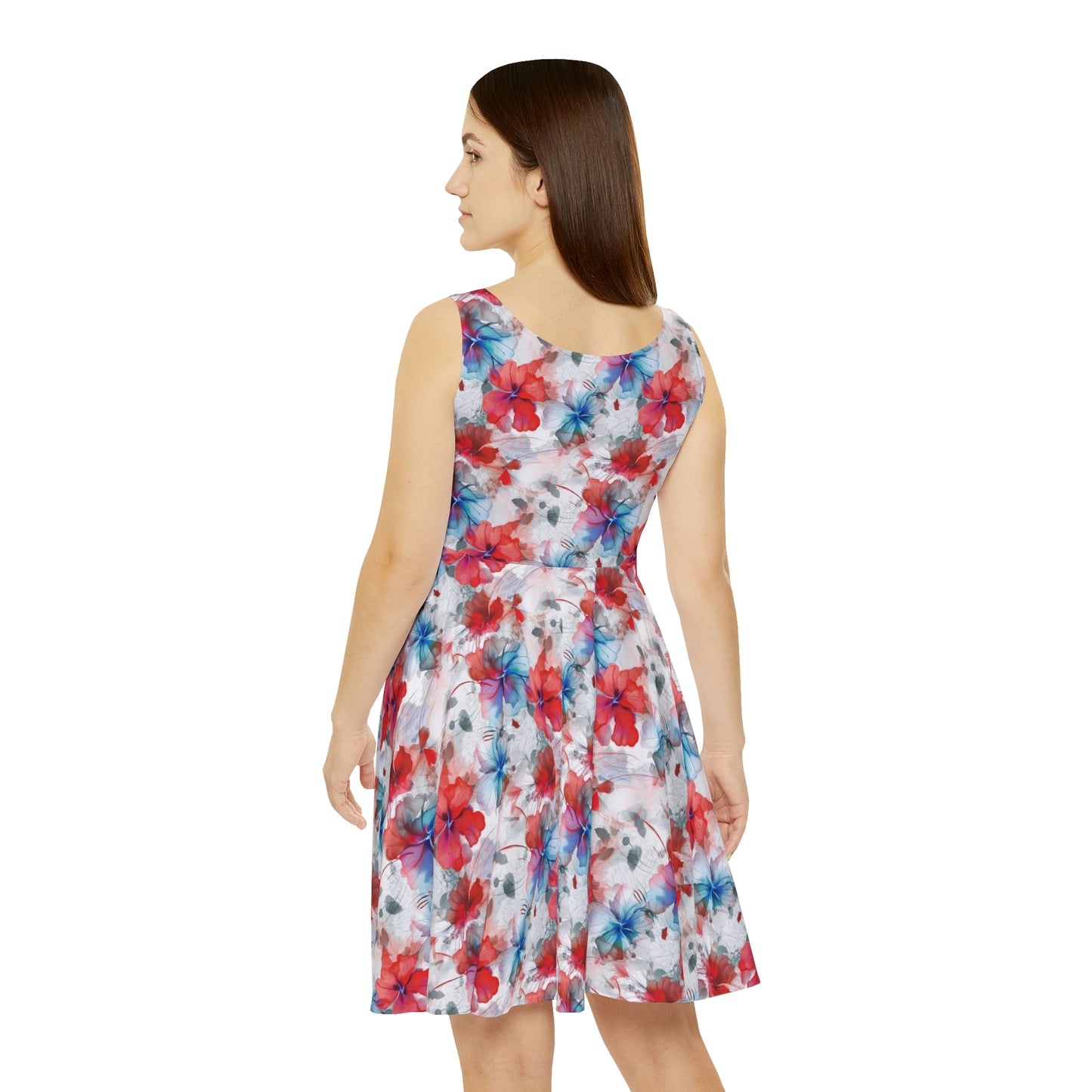 Floral Pattern Women's Skater Dress #7