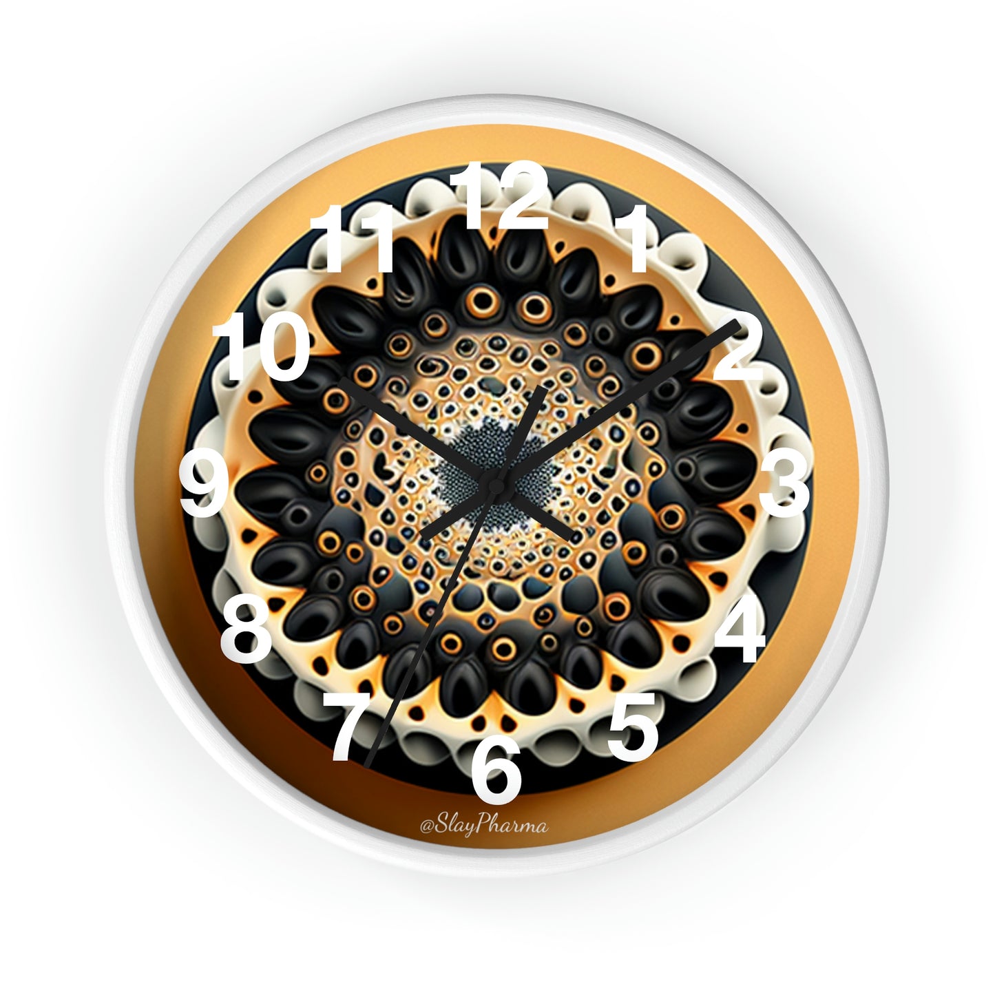 Geometric Wall Clock #7 w/ numbers