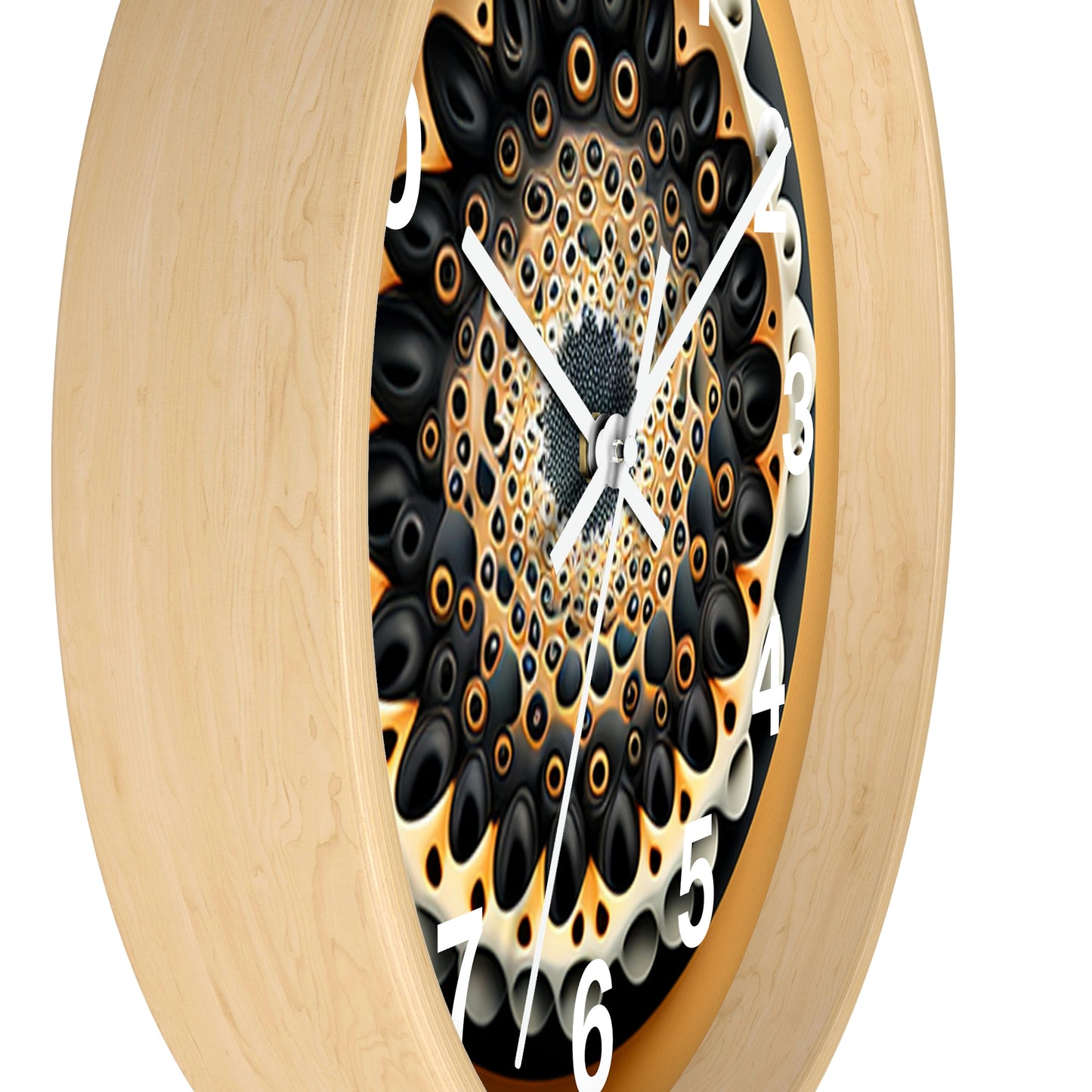 Geometric Wall Clock #7 w/ numbers