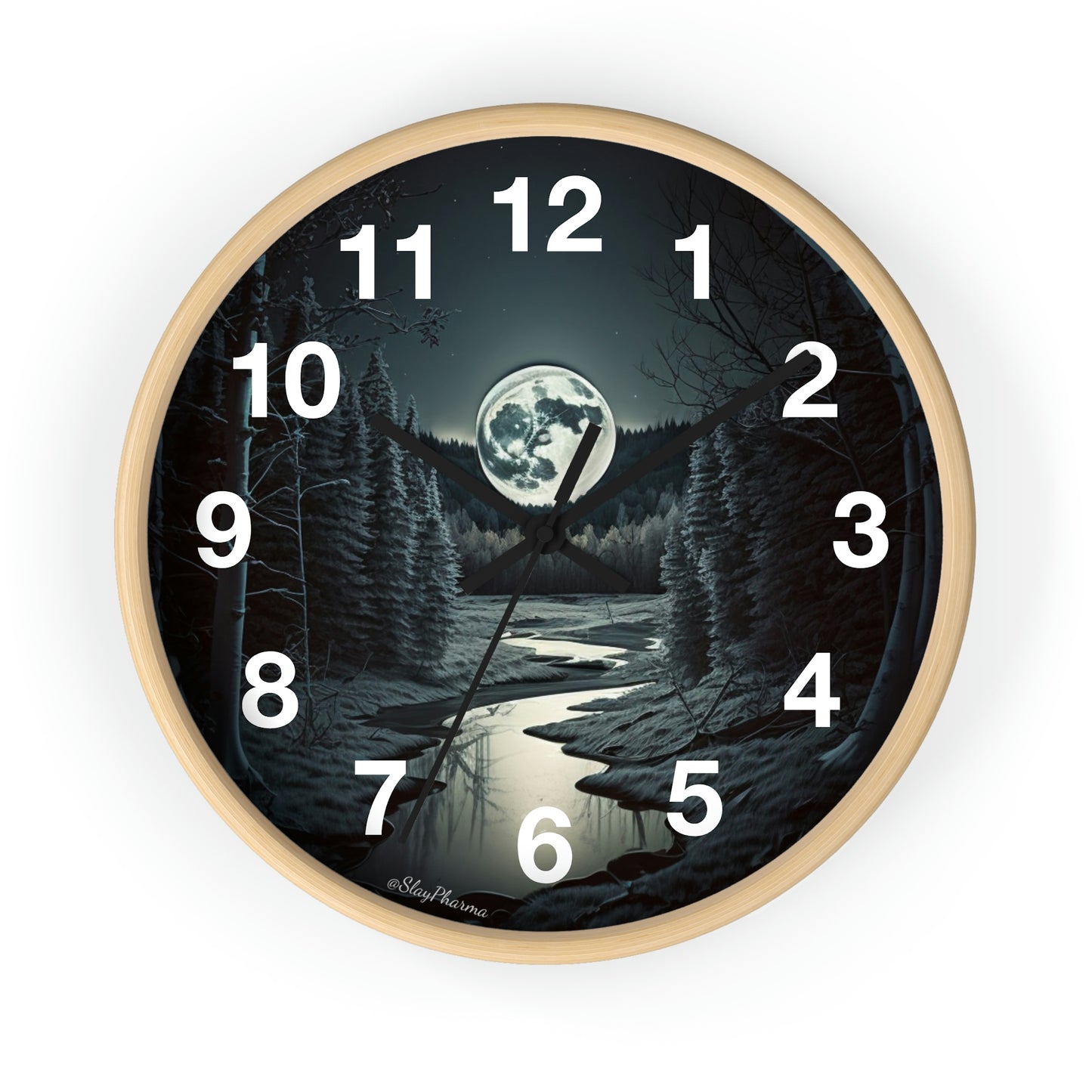 Moonrise Wall Clock #1 w/ numbers