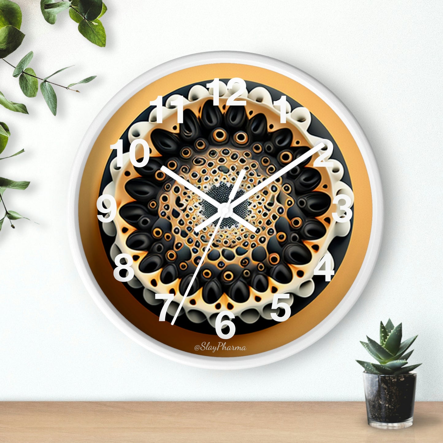 Geometric Wall Clock #7 w/ numbers