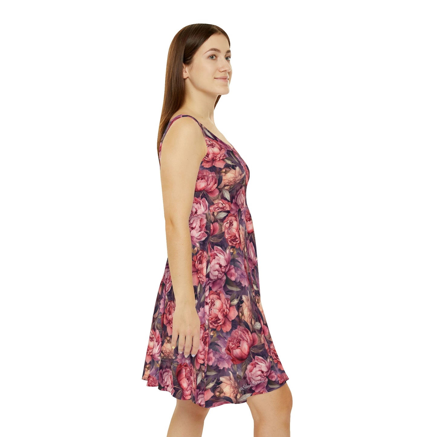 Floral Pattern Women's Skater Dress #17