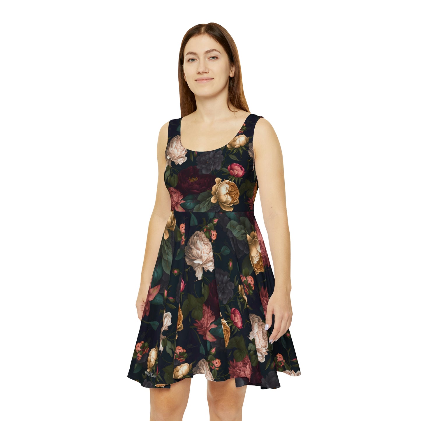 Floral Pattern Women's Skater Dress #24