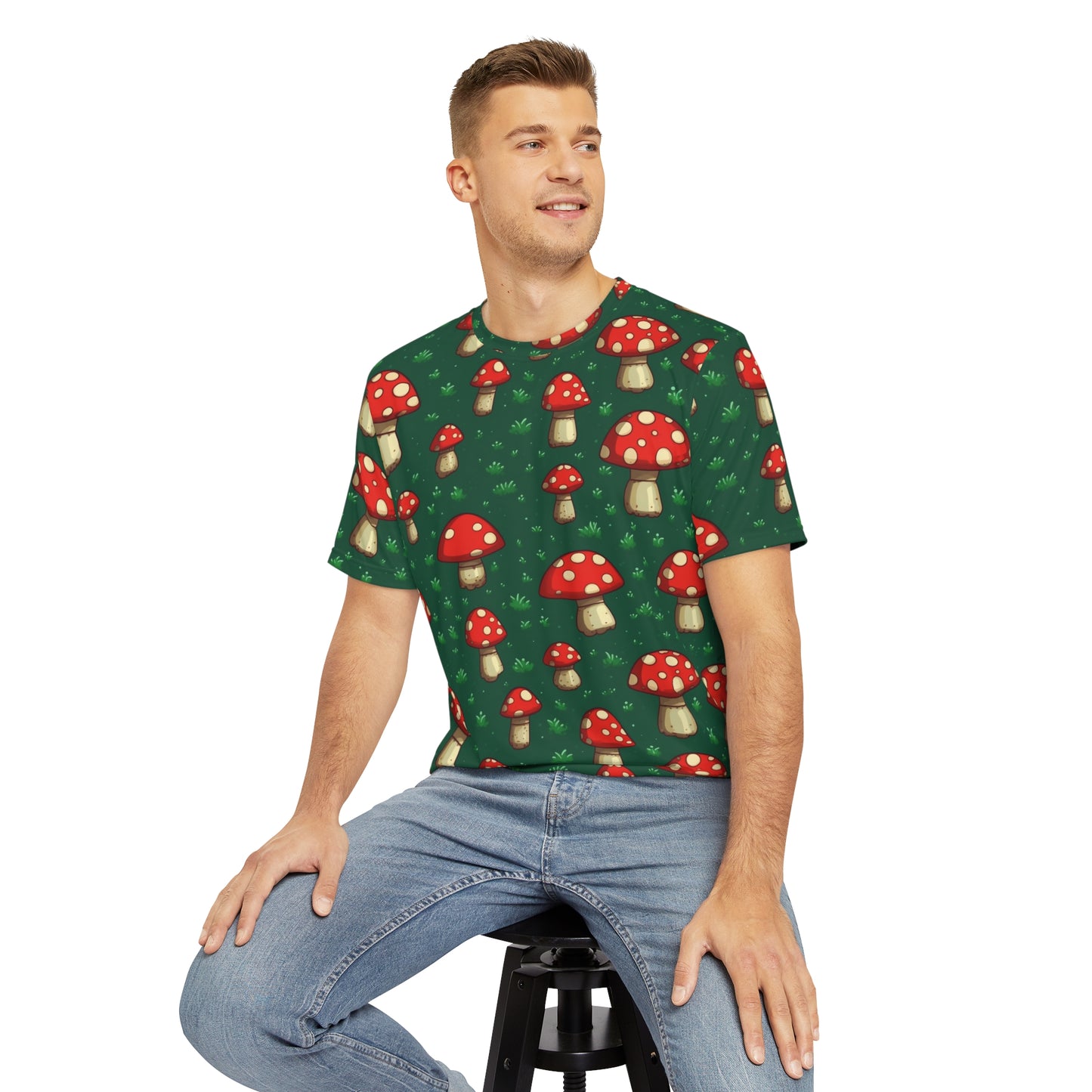 Mushrooms Everywhere Polyester Tee (AOP)