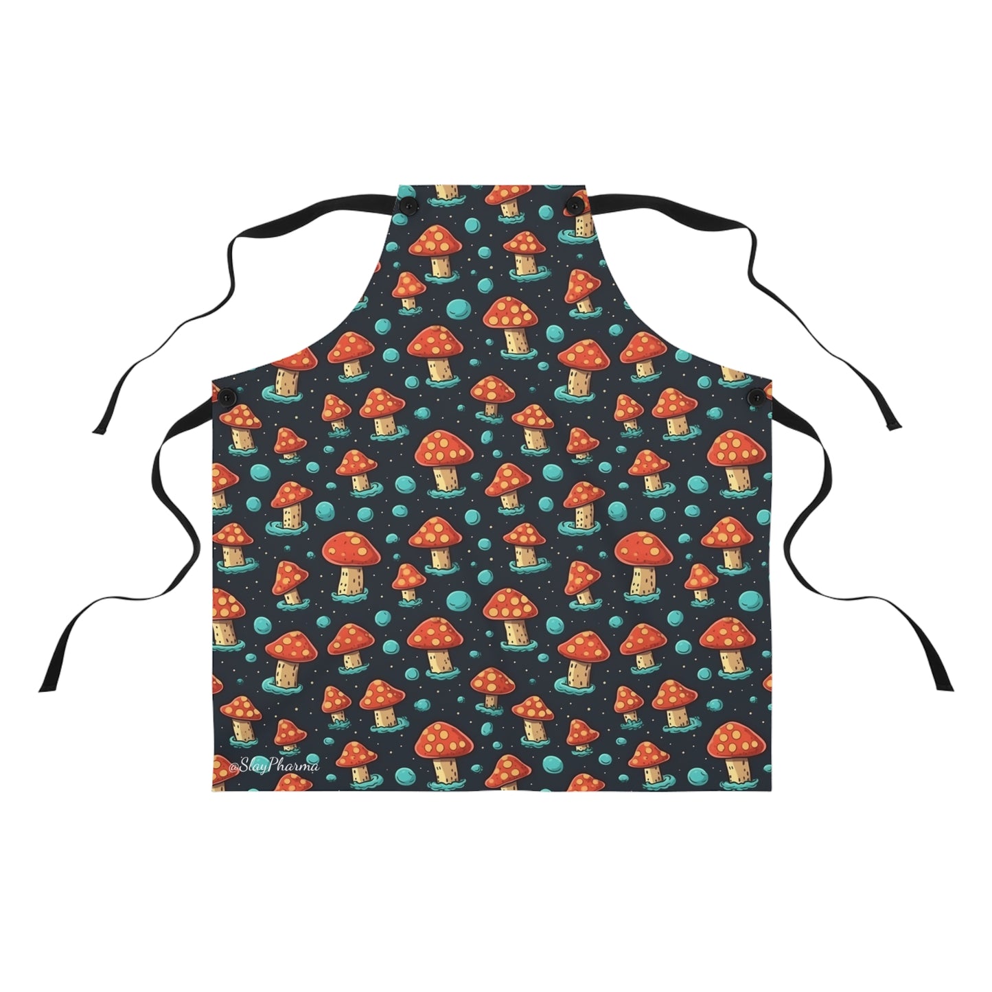 Amanita Mushroom Pattern Winter Apron