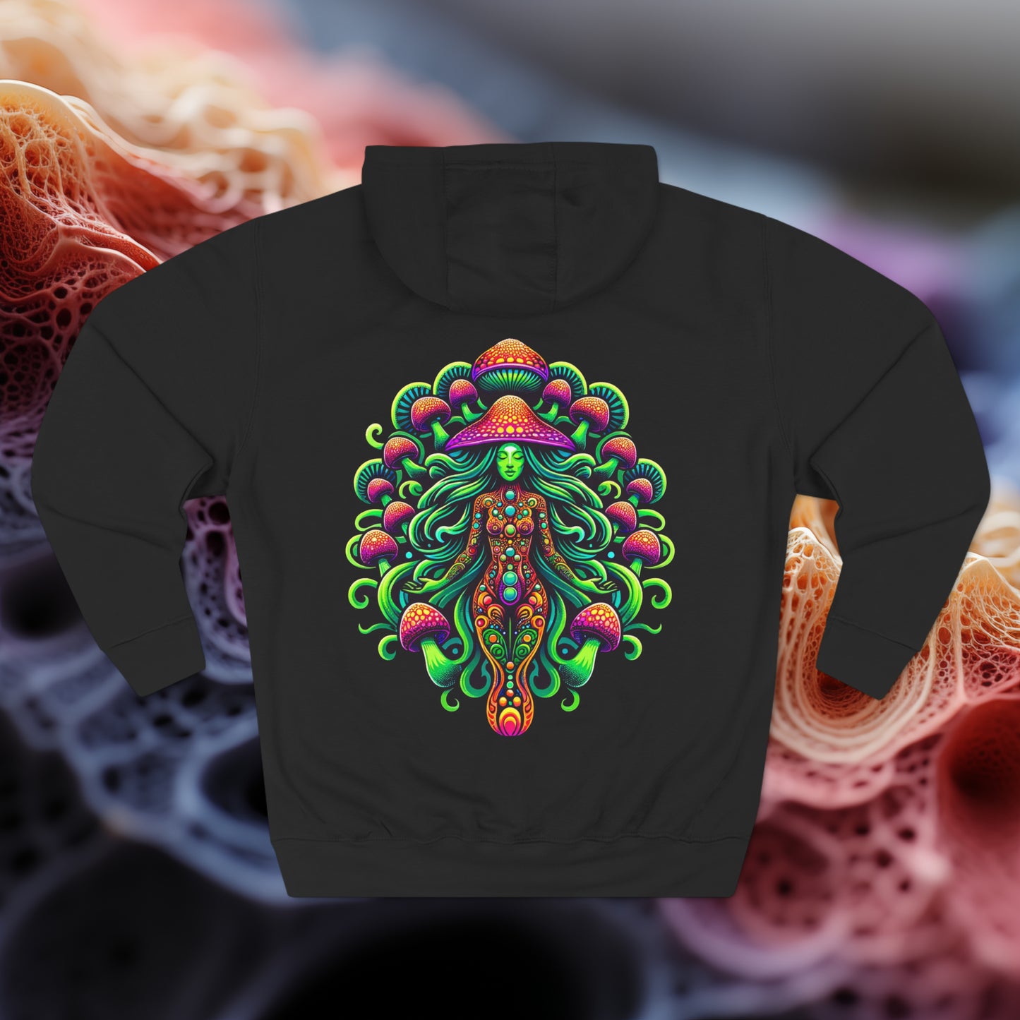 Mushroom Goddess at Your Back Pullover Hoodie