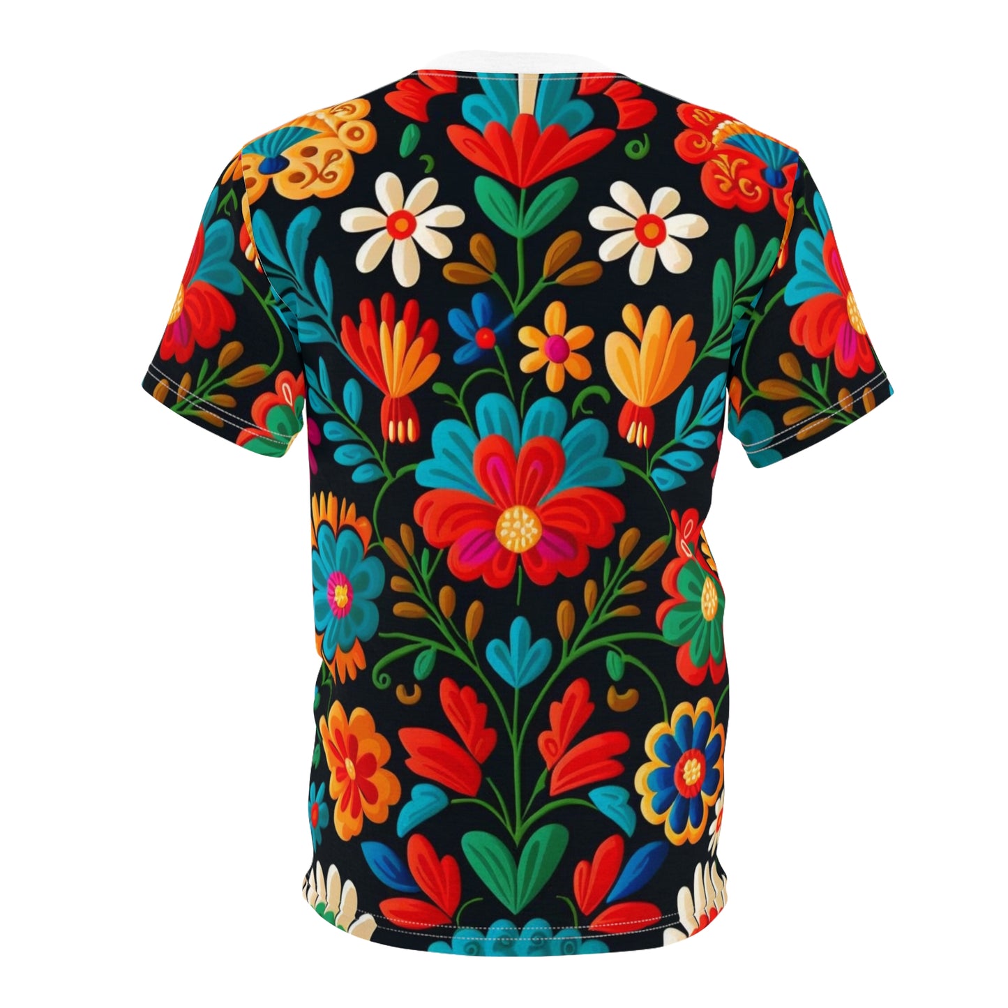 Retro Floral Folk Tee – Unisex All-Over Print