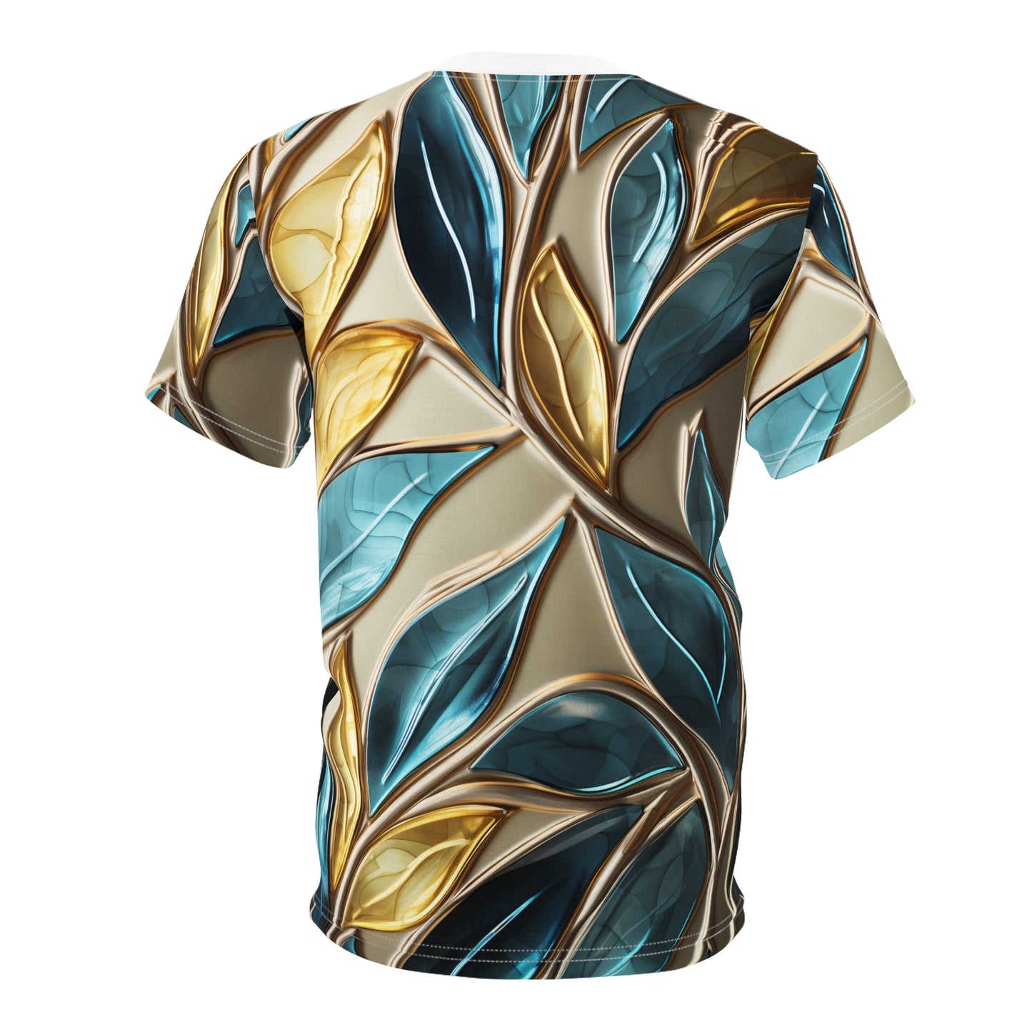 Elegant Botanical Unisex Tee - Vibrant Leaf Design